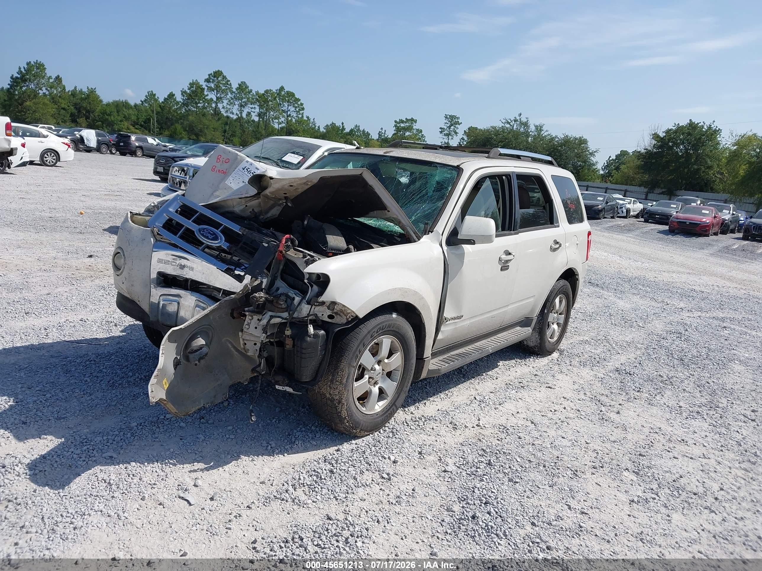 2010 Ford Escape Hybrid Limited Белый vin: 1FMCU4K38AKA13645