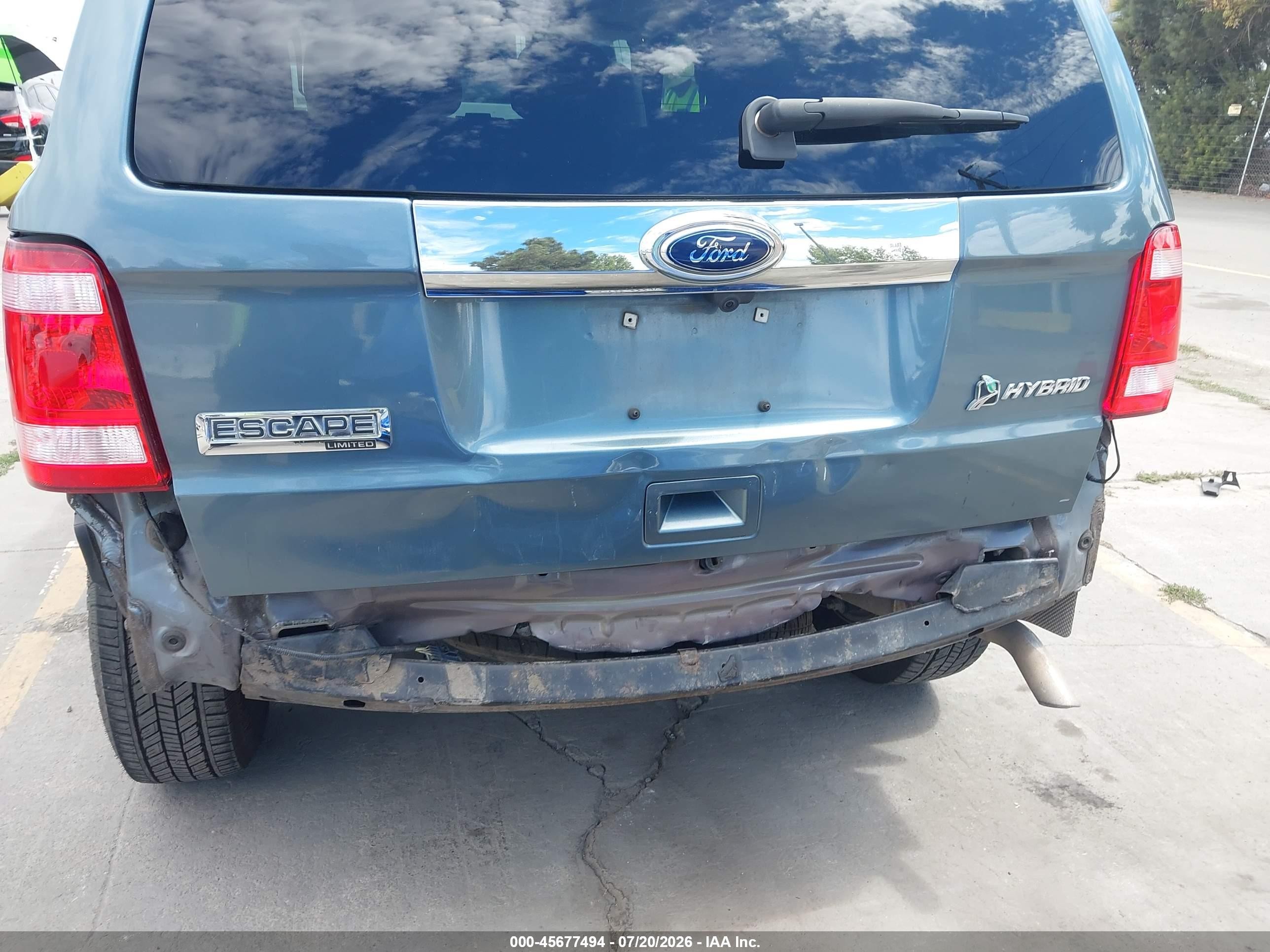 2010 Ford Escape Hybrid Limited Зеленый vin: 1FMCU4K38AKB32134