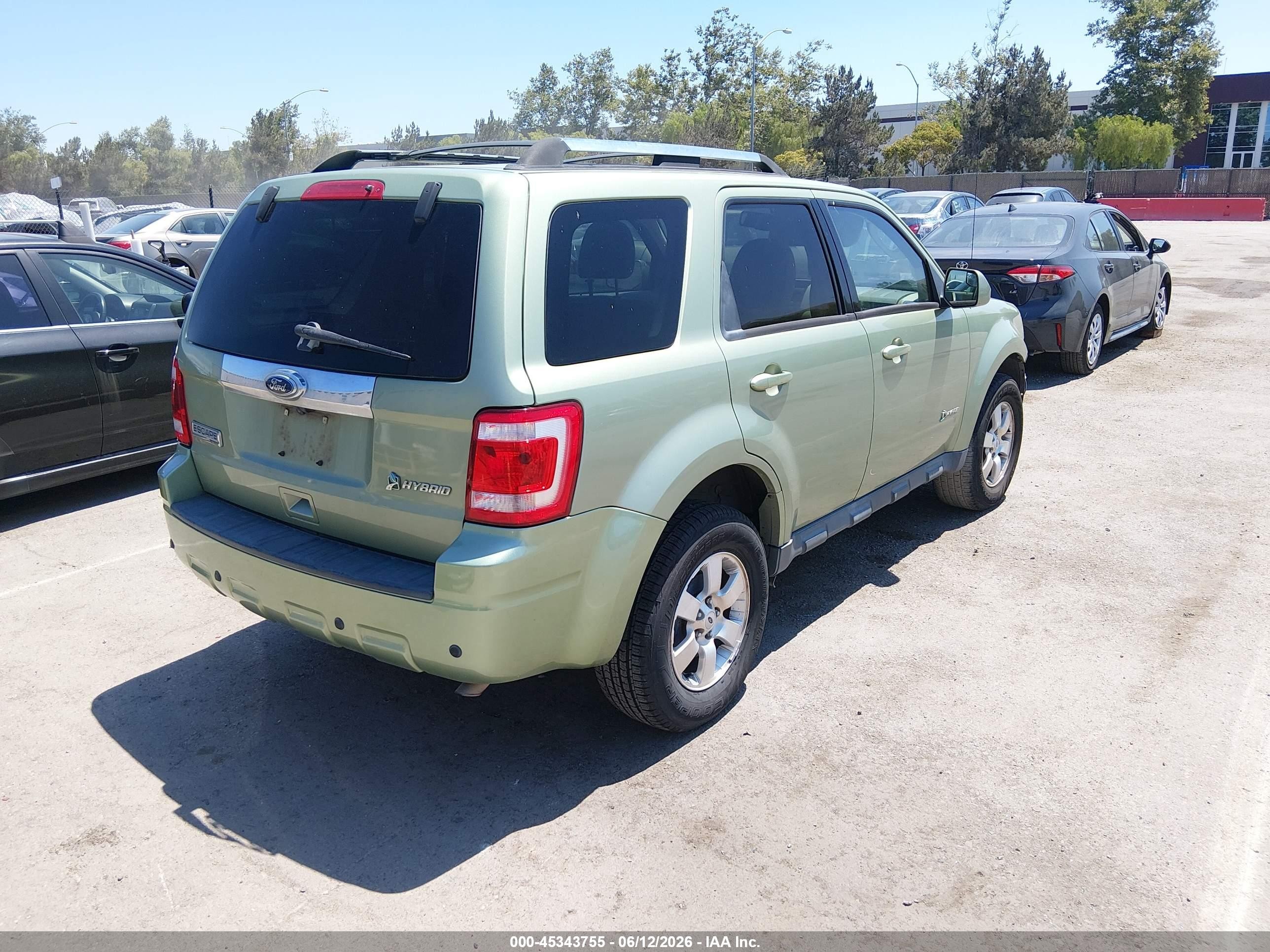 2010 Ford Escape Hybrid Limited Зеленый vin: 1FMCU4K38AKC77240