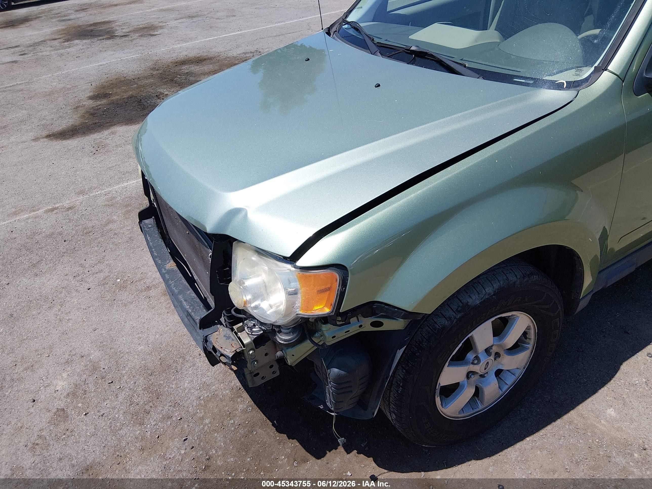 2010 Ford Escape Hybrid Limited Зеленый vin: 1FMCU4K38AKC77240