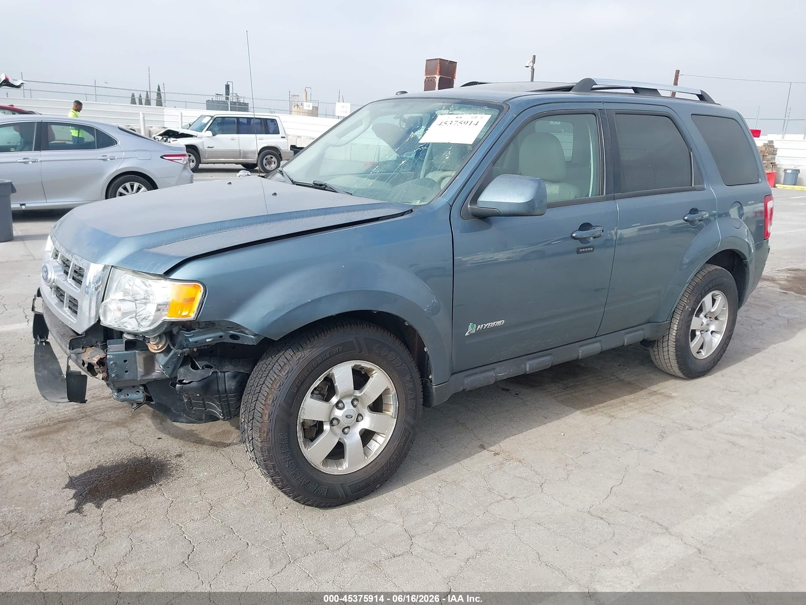 2011 Ford Escape Hybrid Limited Blue vin: 1FMCU4K38BKB90634