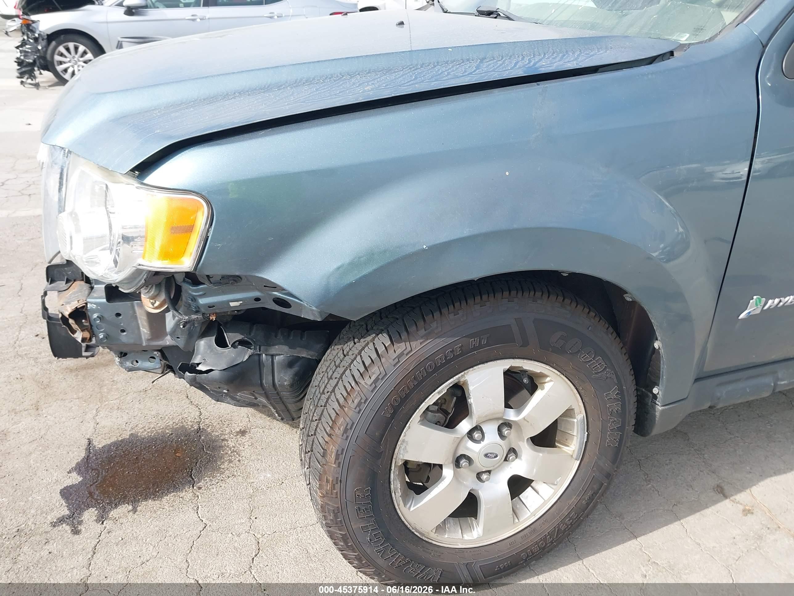 2011 Ford Escape Hybrid Limited Blue vin: 1FMCU4K38BKB90634