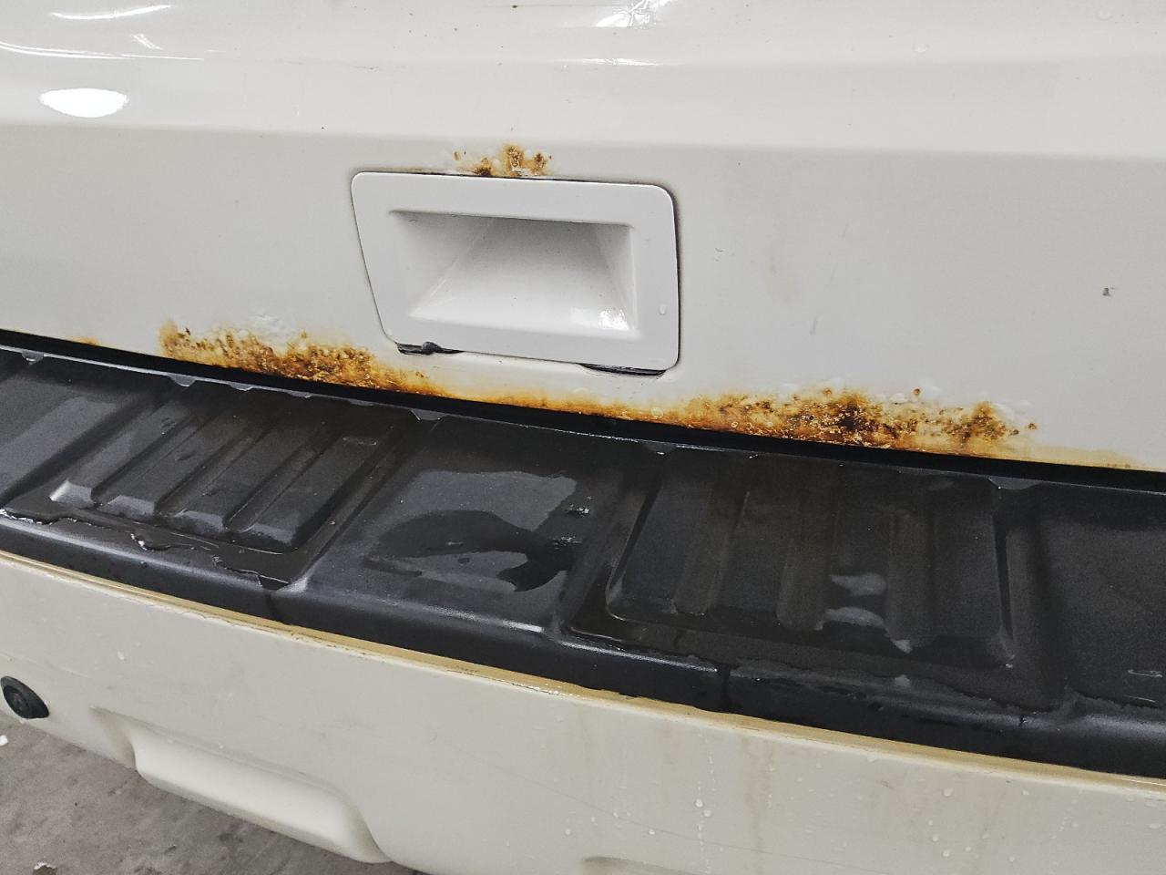 2010 Ford Escape Hybrid White vin: 1FMCU4K39AKC23915 Damage: Lift Gate, Rust, > 12 Inches