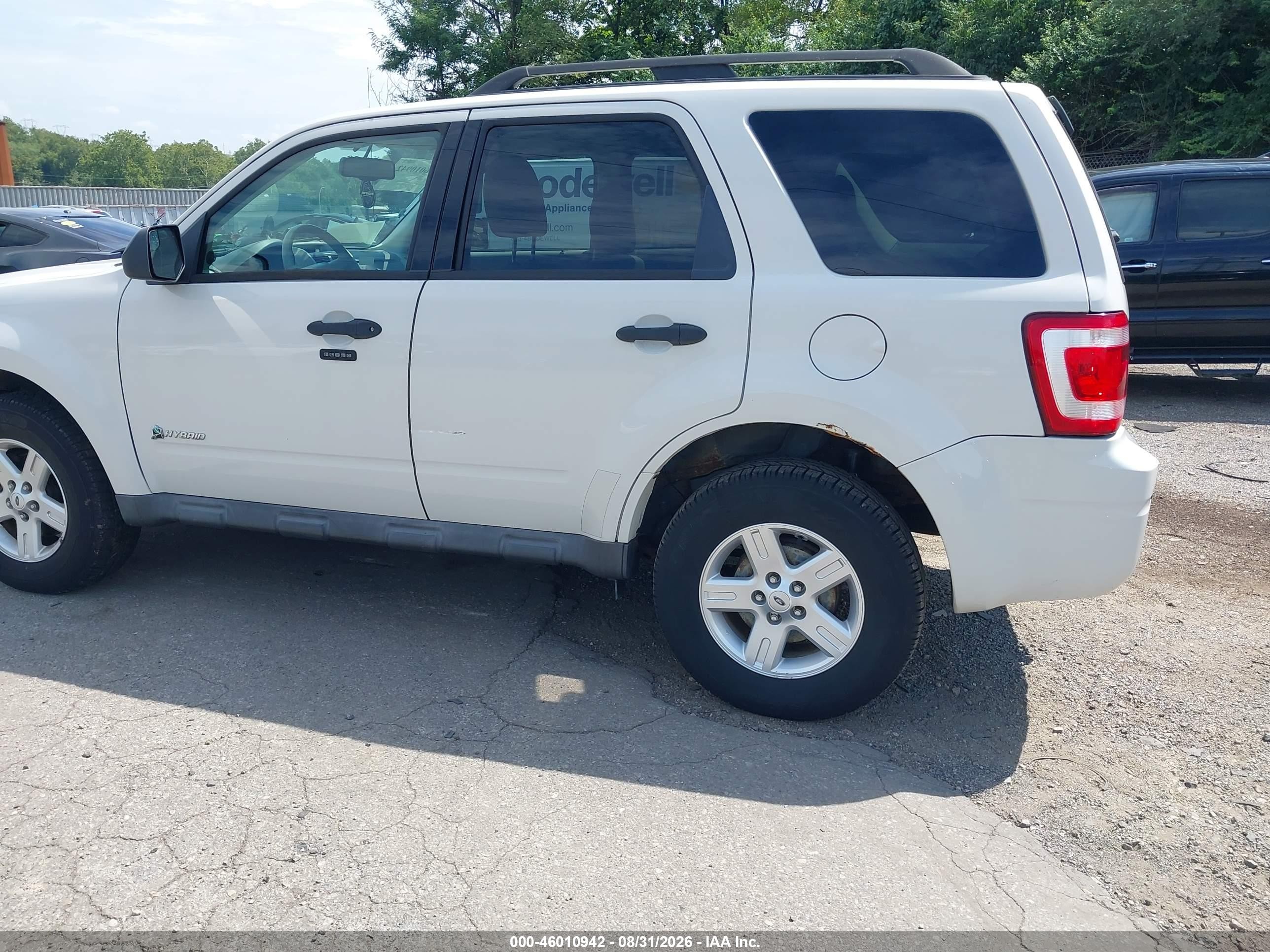 2010 Ford Escape Hybrid Limited White vin: 1FMCU4K3XAKB79648