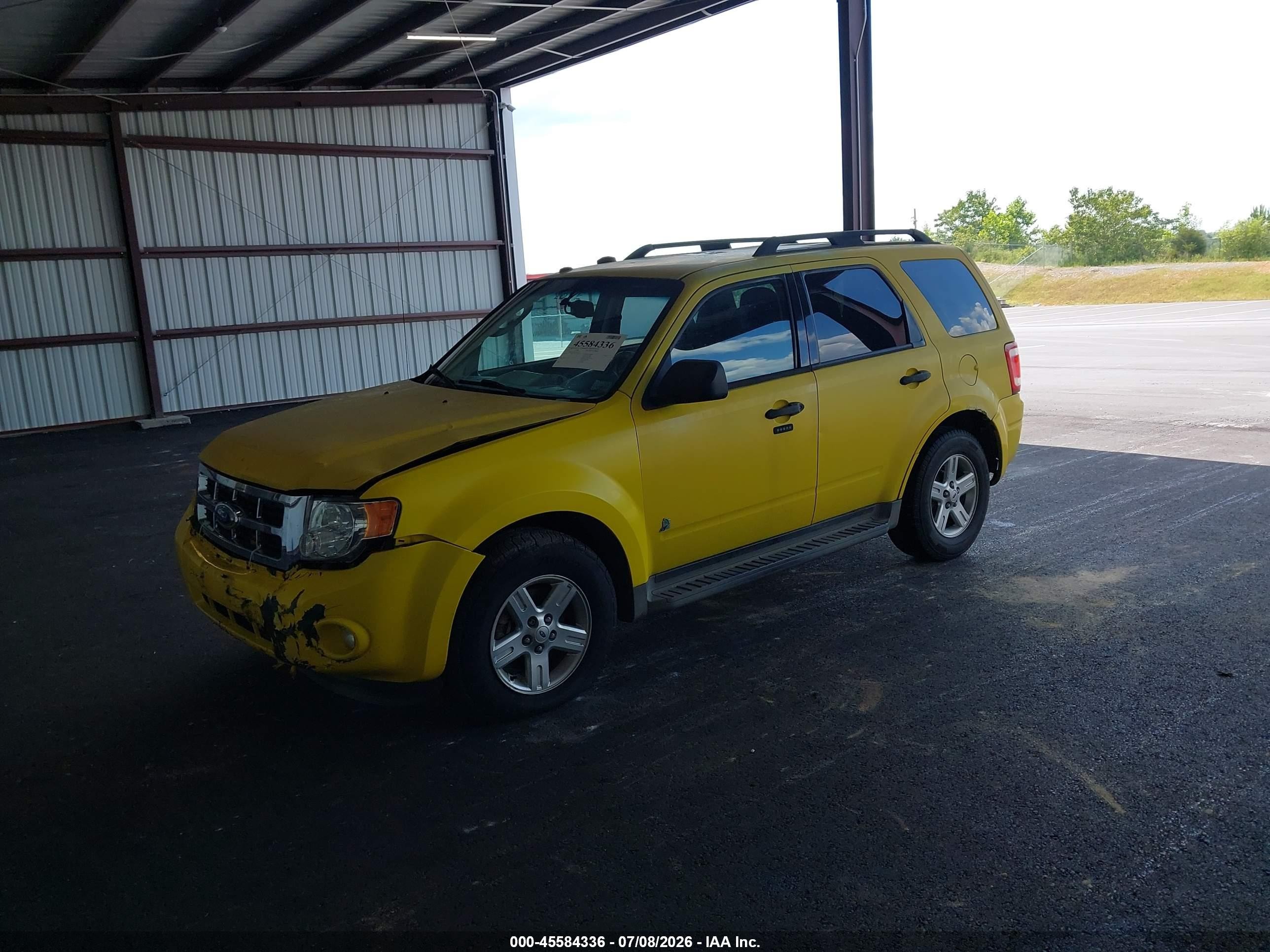 2012 Ford Escape Hybrid Limited Yellow vin: 1FMCU4K3XCKB35314