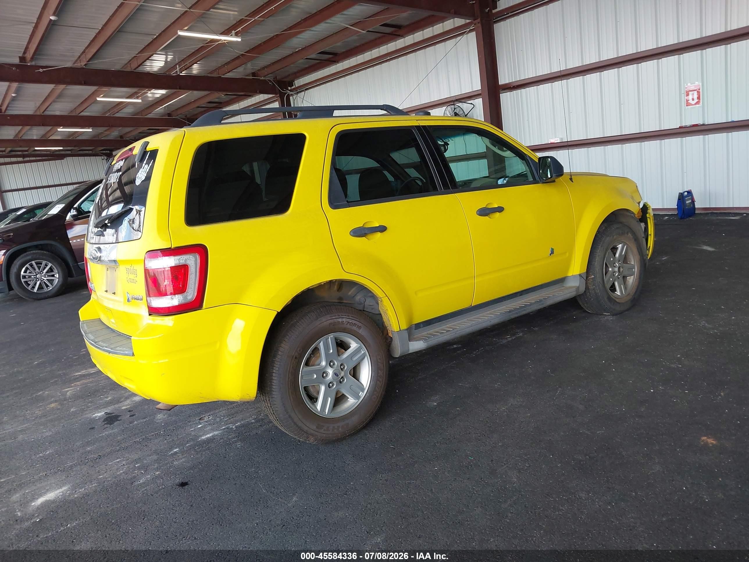 2012 Ford Escape Hybrid Limited Yellow vin: 1FMCU4K3XCKB35314