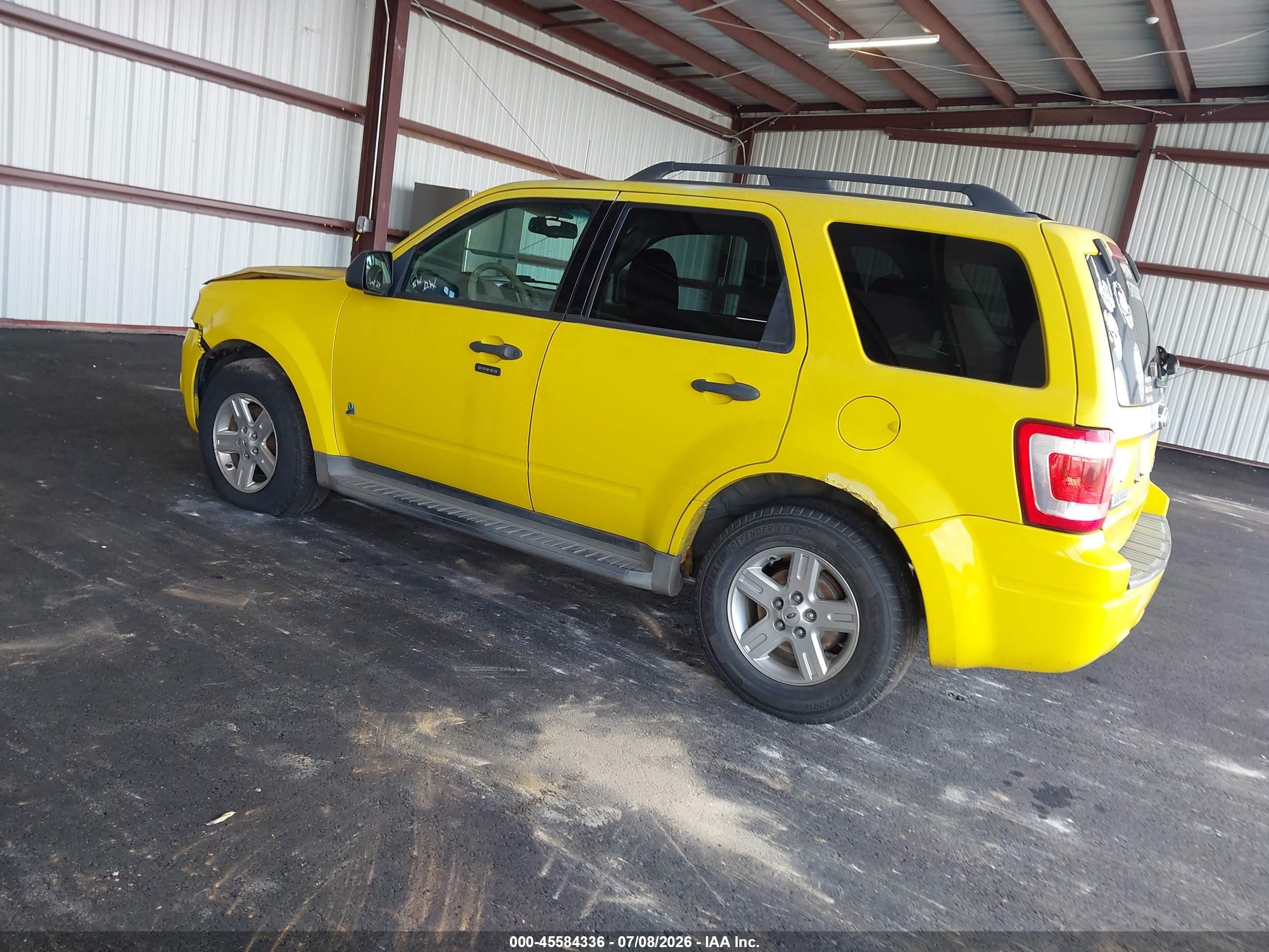 2012 Ford Escape Hybrid Limited Yellow vin: 1FMCU4K3XCKB35314