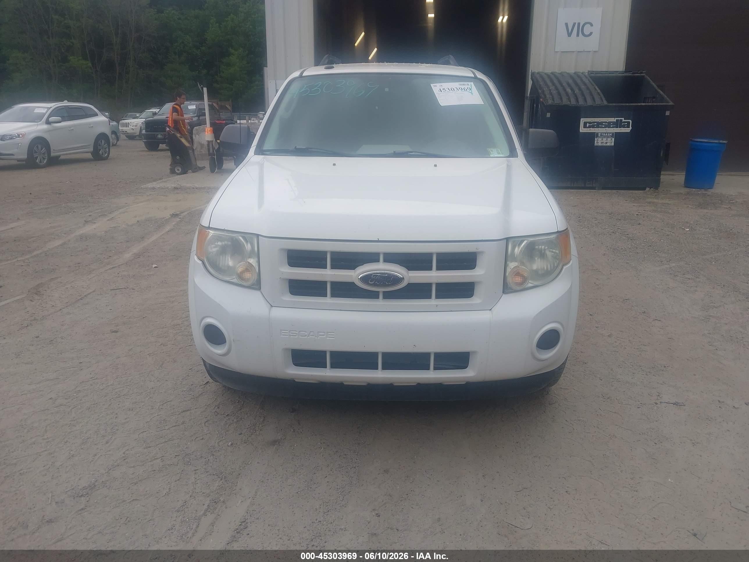 2009 Ford Escape Hybrid Limited White vin: 1FMCU59329KA71208
