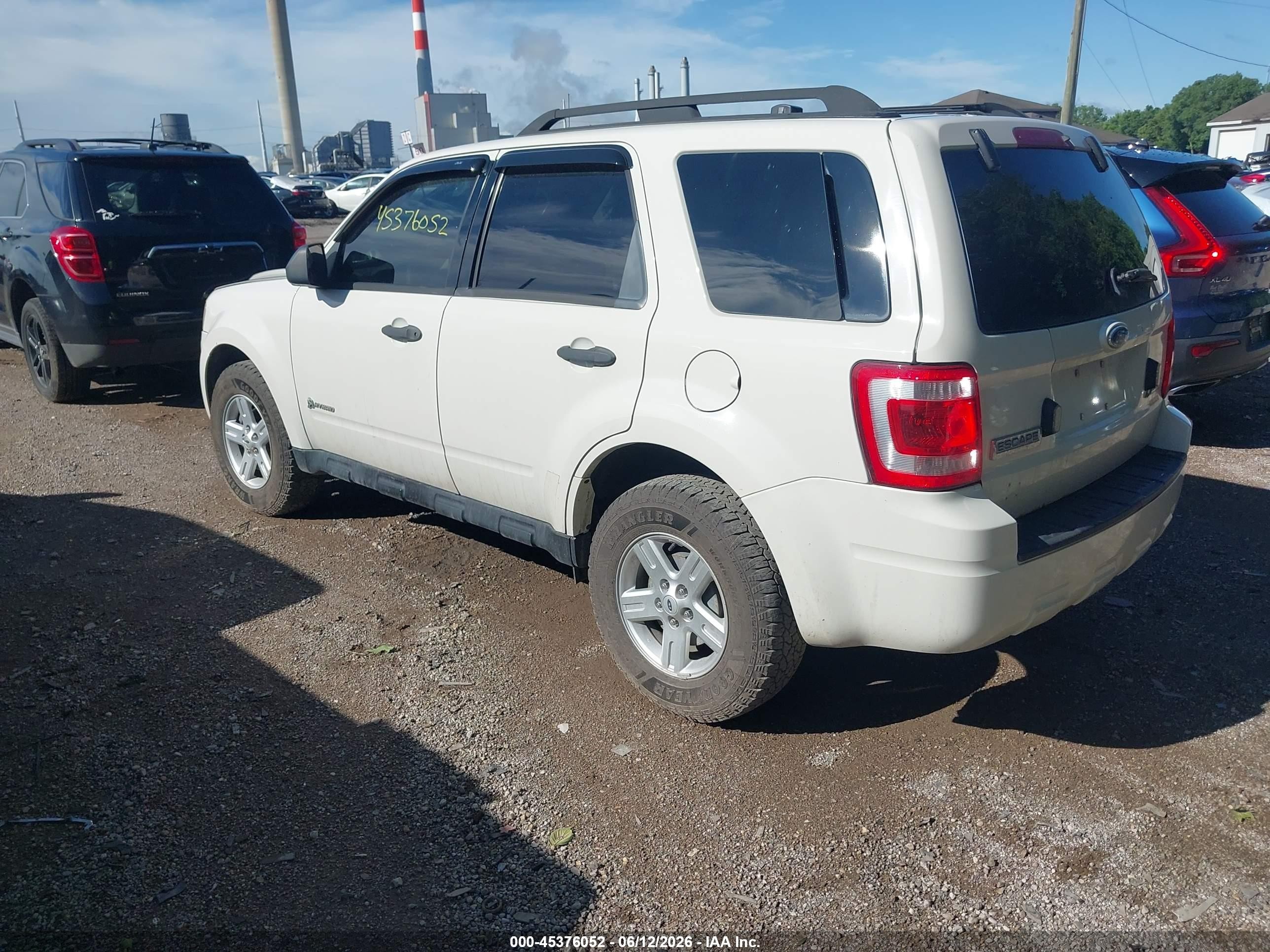 2009 Ford Escape Hybrid Limited Белый vin: 1FMCU59339KC38403