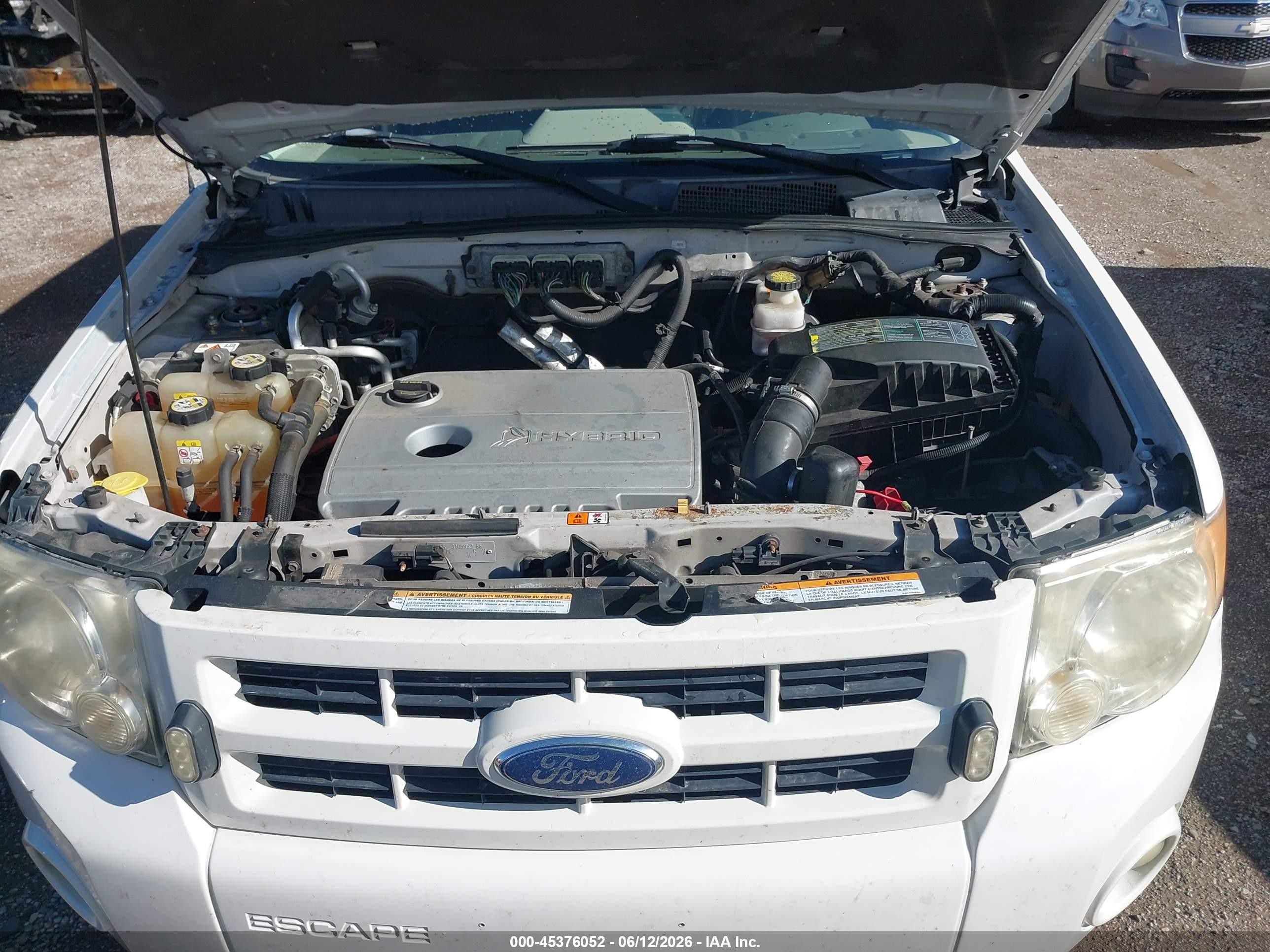 2009 Ford Escape Hybrid Limited Белый vin: 1FMCU59339KC38403