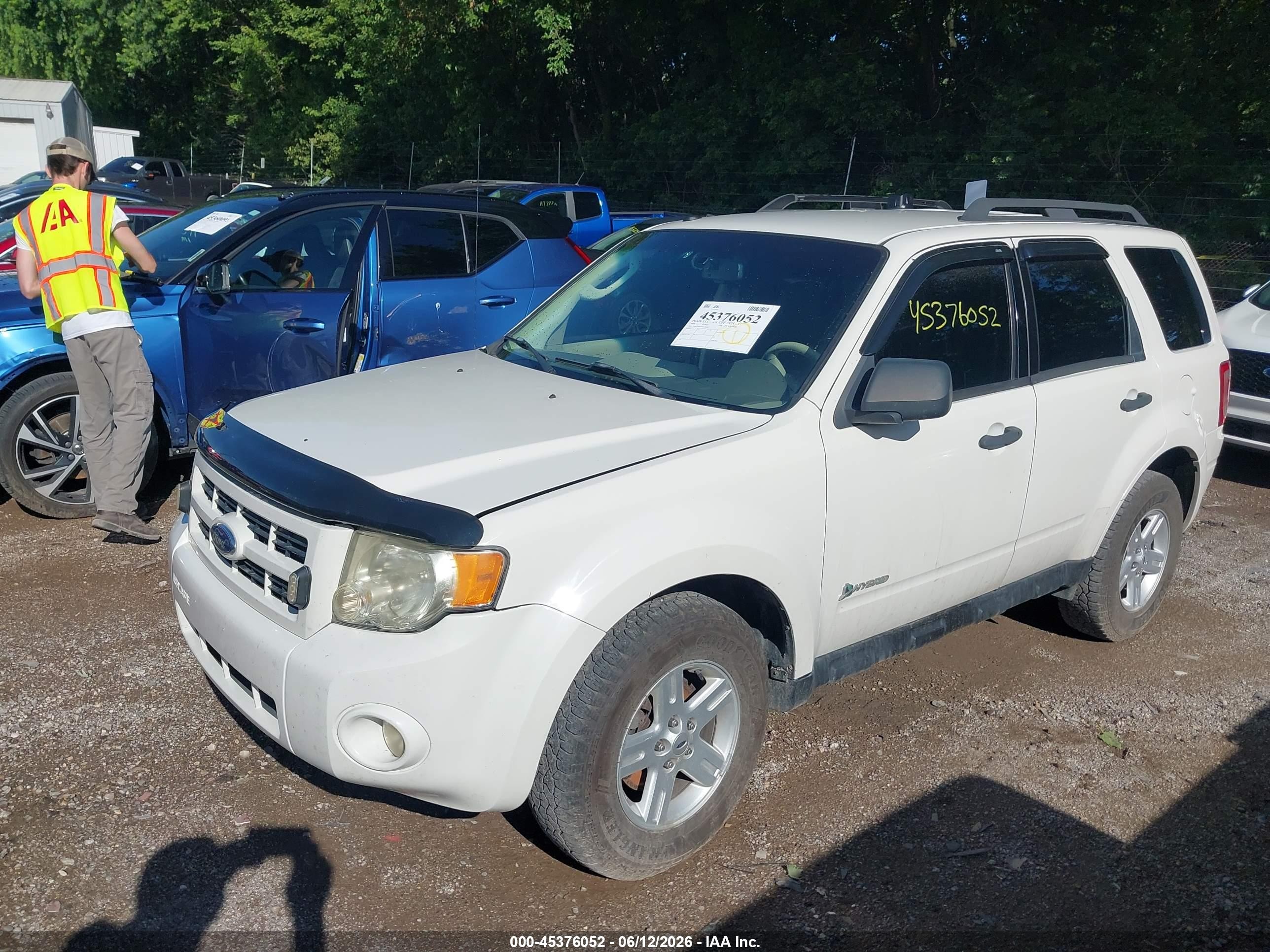 2009 Ford Escape Hybrid Limited Белый vin: 1FMCU59339KC38403