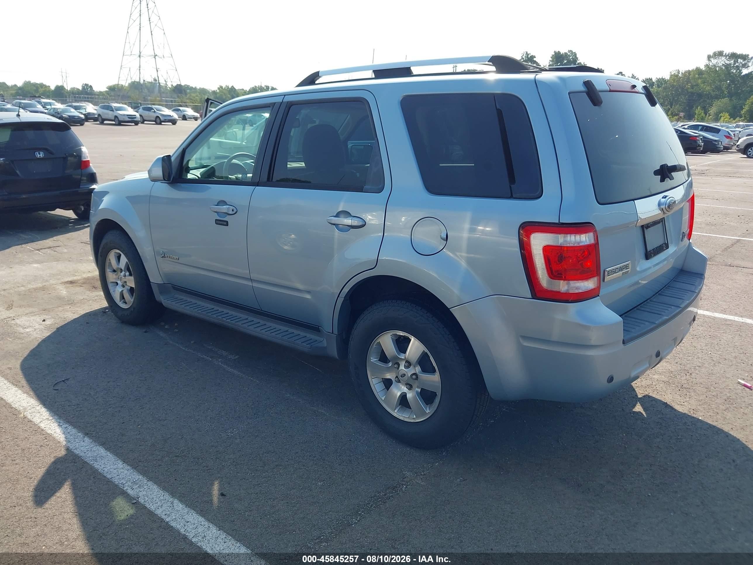 2009 Ford Escape Hybrid Limited Blue vin: 1FMCU59369KB94302