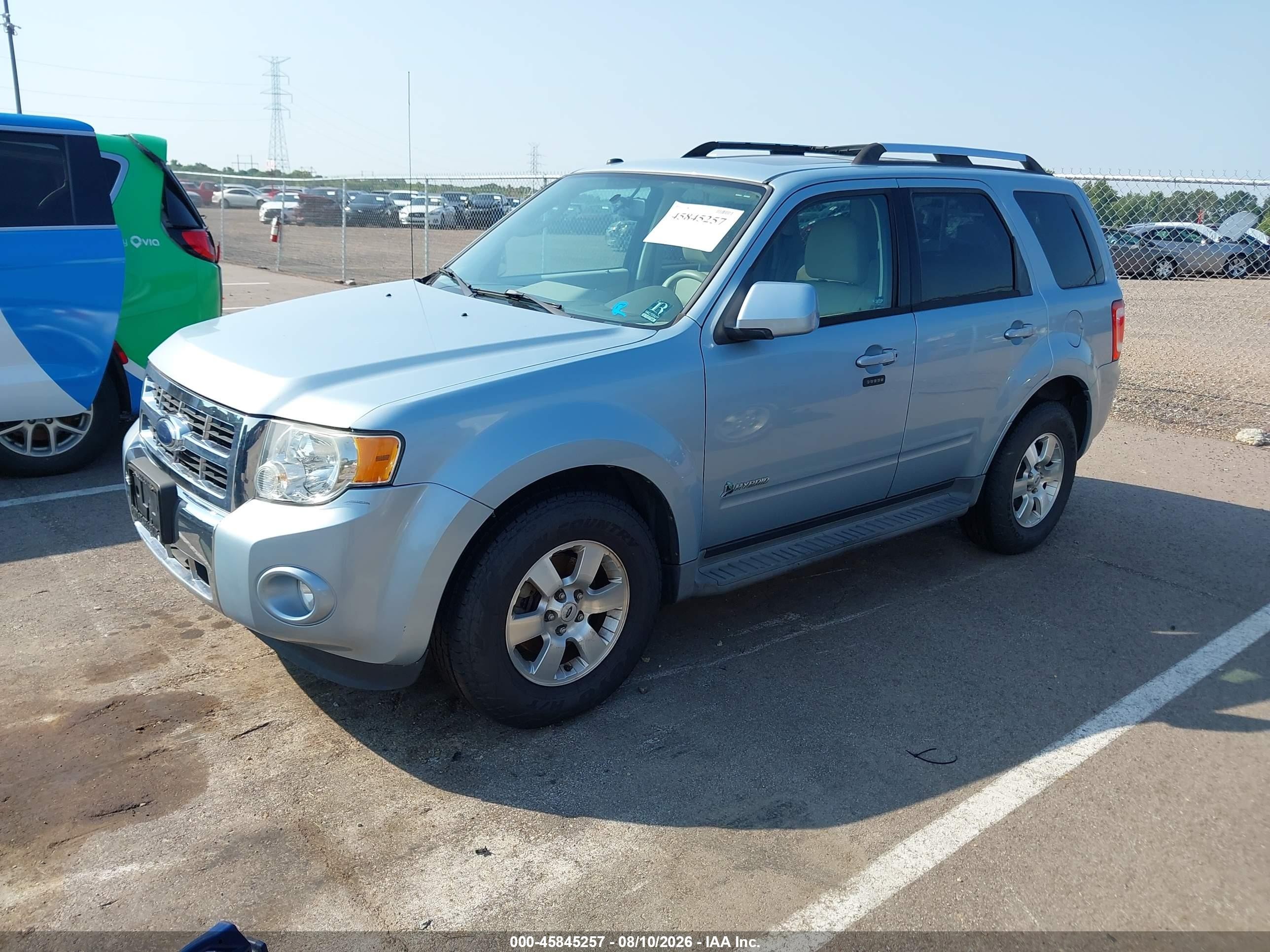 2009 Ford Escape Hybrid Limited Blue vin: 1FMCU59369KB94302