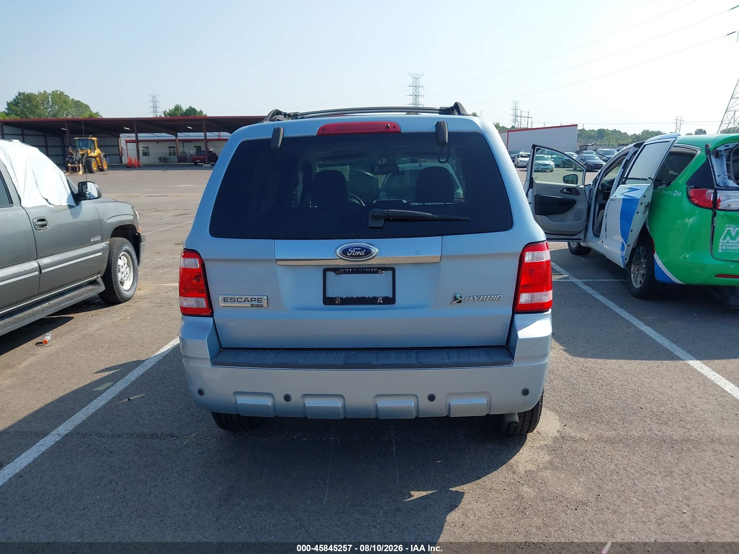 2009 Ford Escape Hybrid Limited Blue vin: 1FMCU59369KB94302