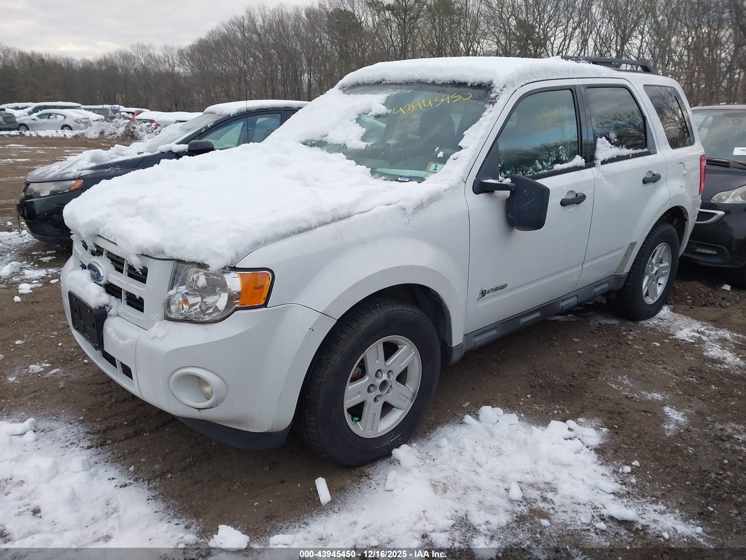 2009 Ford Escape Hybrid Limited White vin: 1FMCU59379KA25311