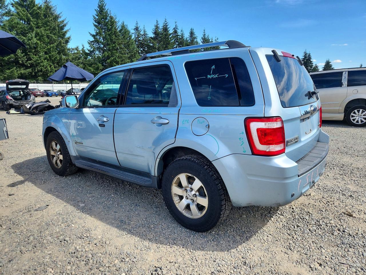 2009 Ford Escape Hybrid Blue vin: 1FMCU59399KB08416
