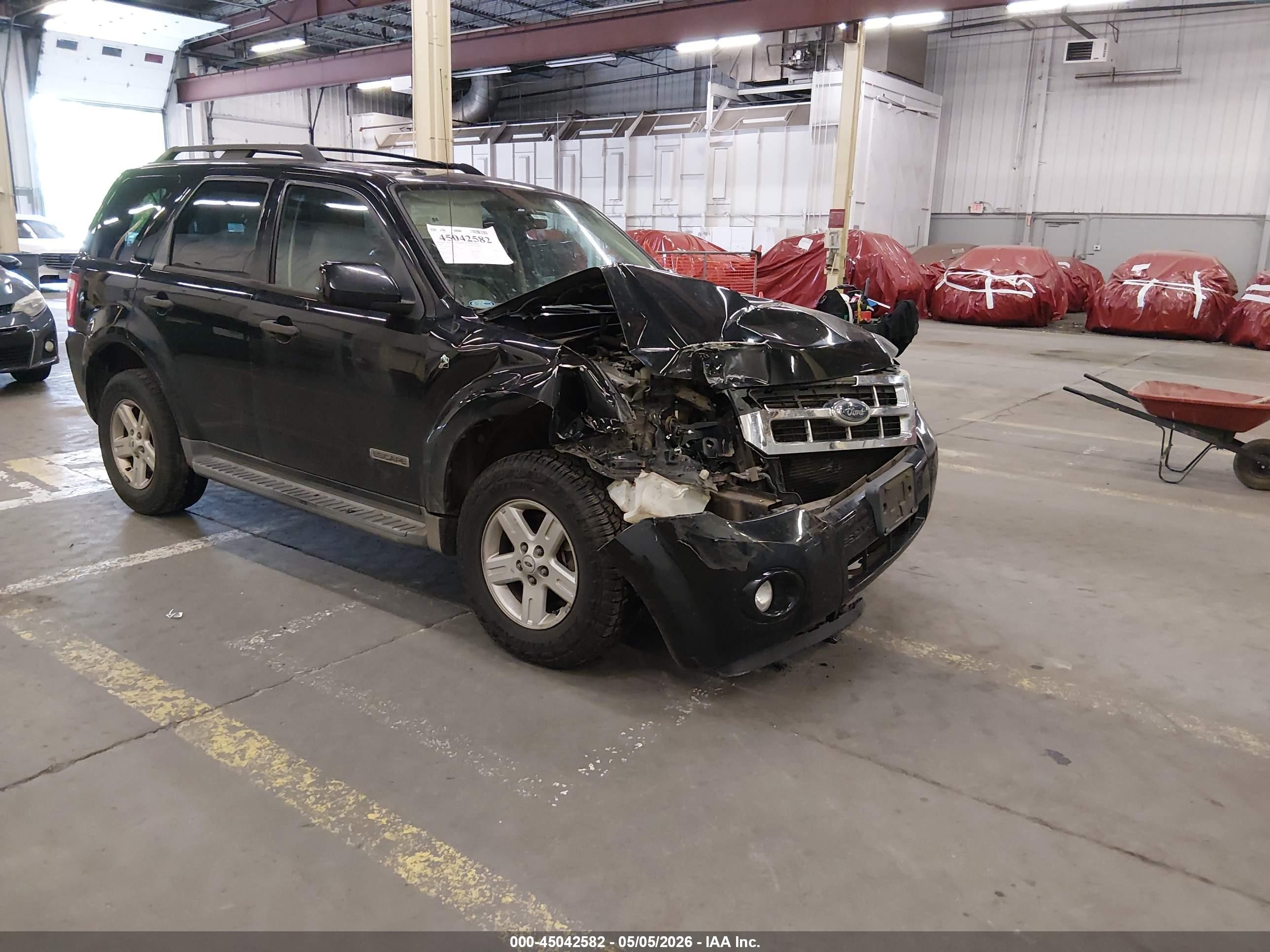2008 Ford Escape Hybrid   Black vin: 1FMCU59H08KC44685