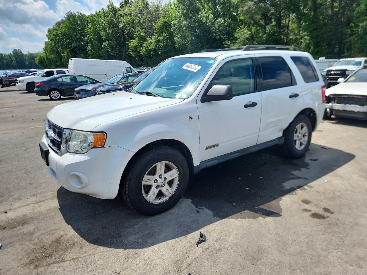 2008 Ford Escape Hev White vin: 1FMCU59H08KE18903