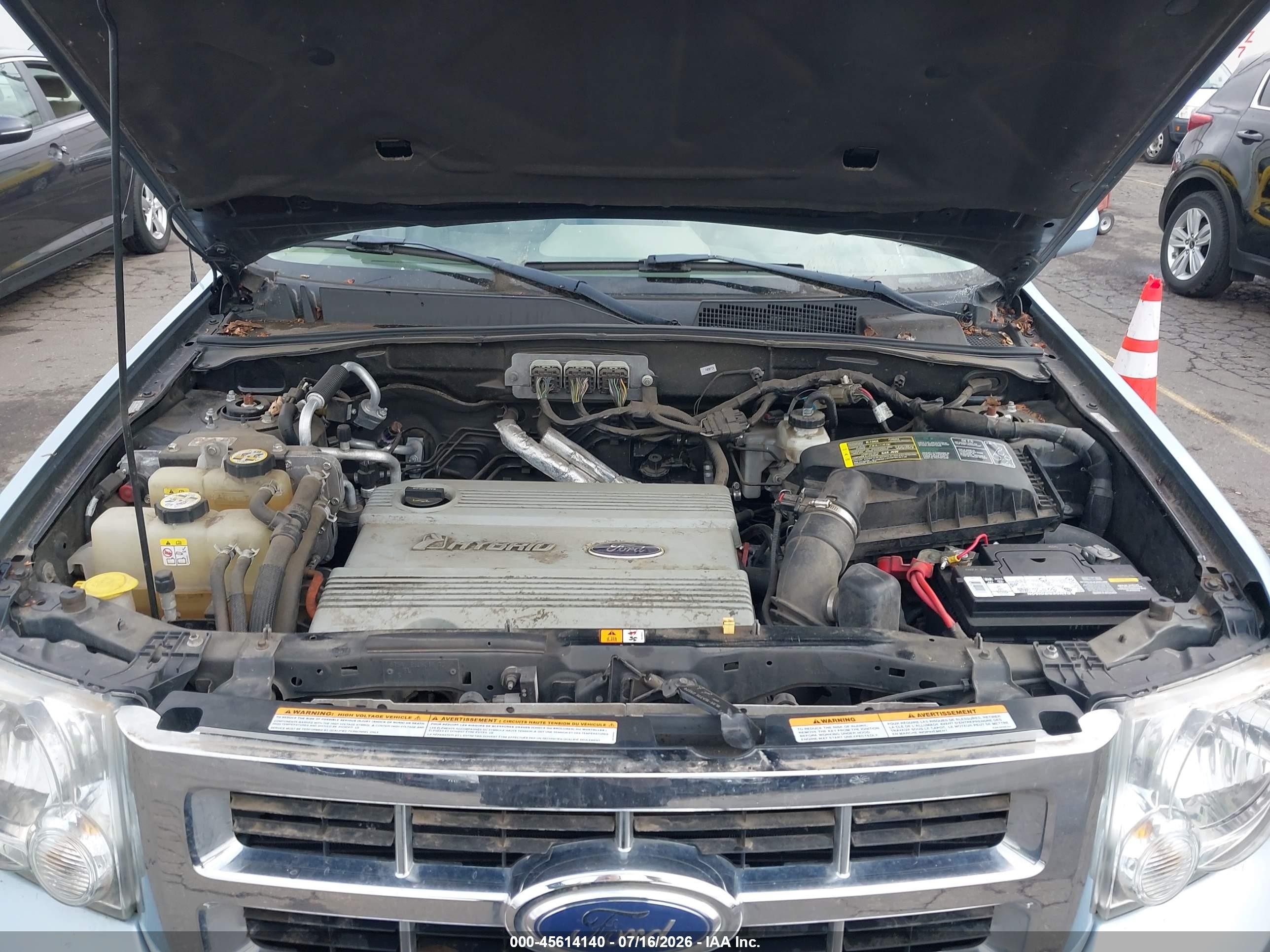 2008 Ford Escape Hybrid   Light Blue vin: 1FMCU59H38KA84009