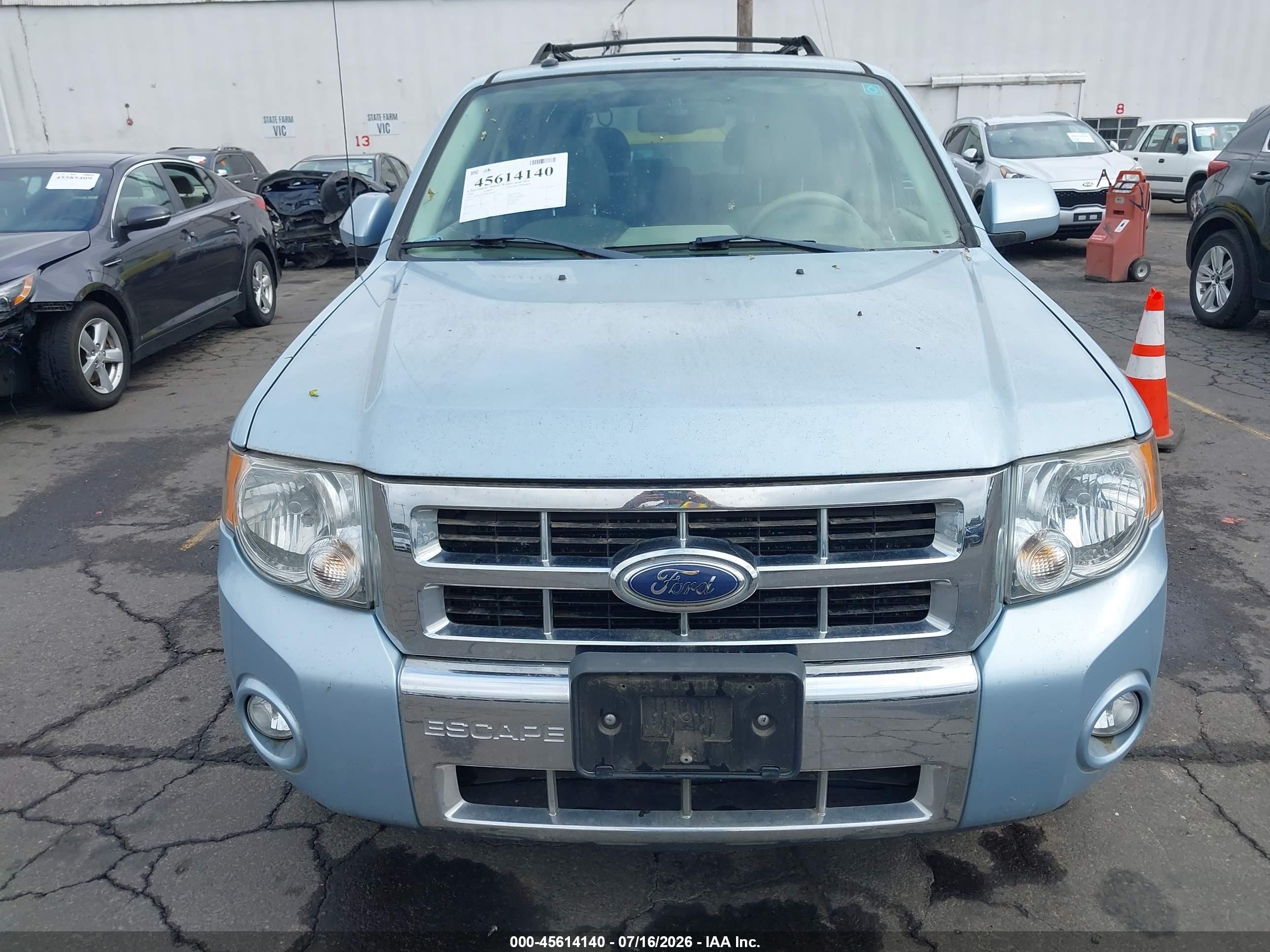 2008 Ford Escape Hybrid   Light Blue vin: 1FMCU59H38KA84009