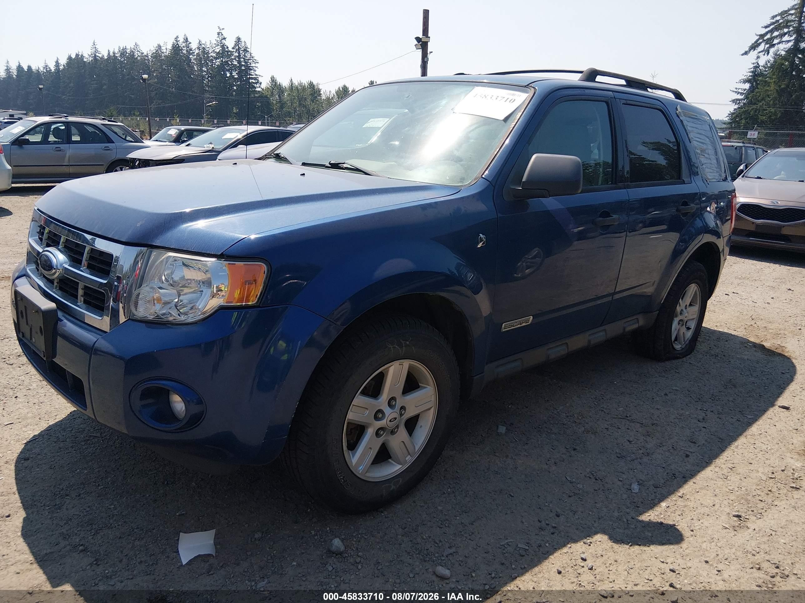 2008 Ford Escape Hybrid   Синий vin: 1FMCU59H38KC05282