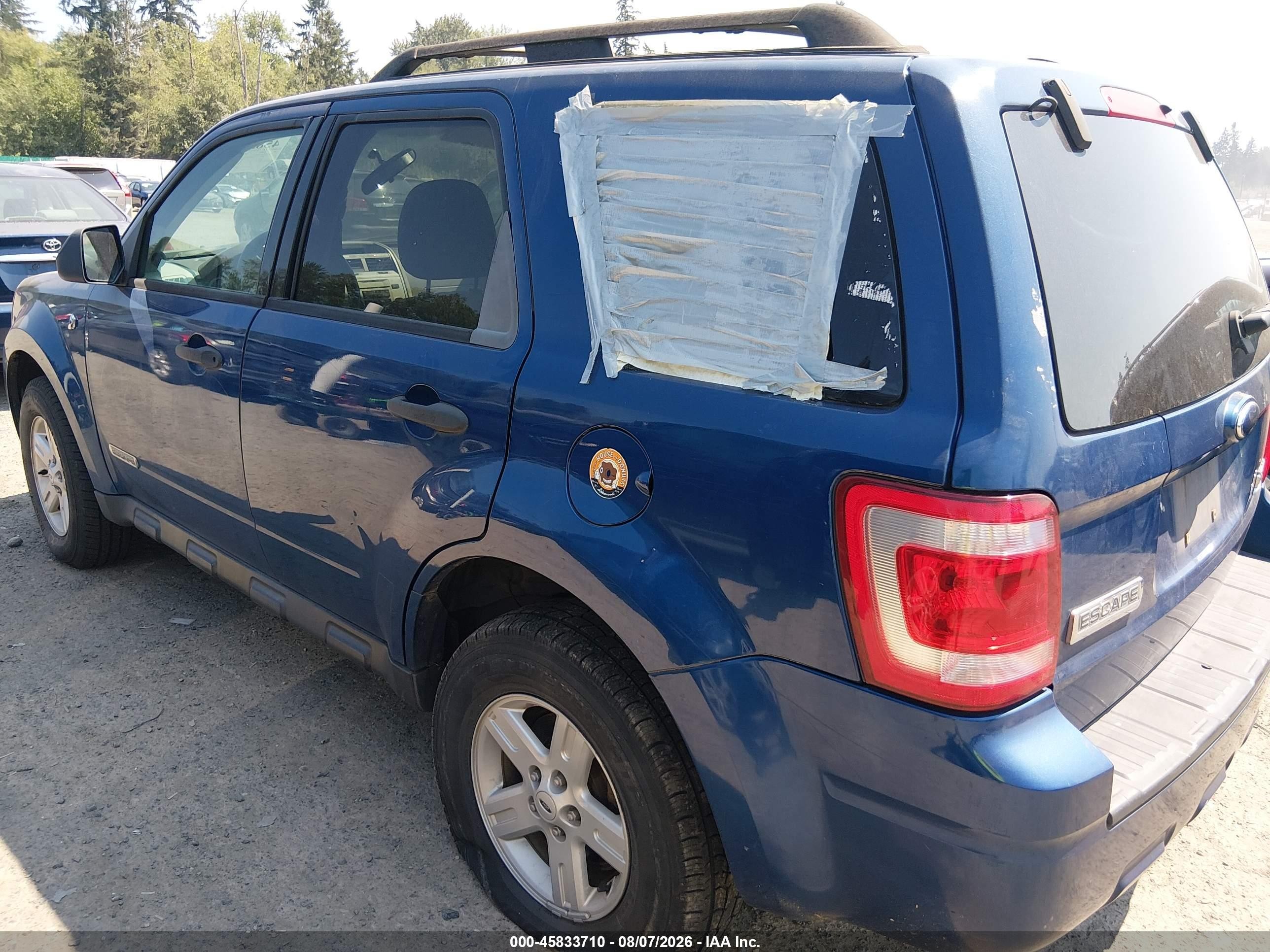 2008 Ford Escape Hybrid   Синий vin: 1FMCU59H38KC05282