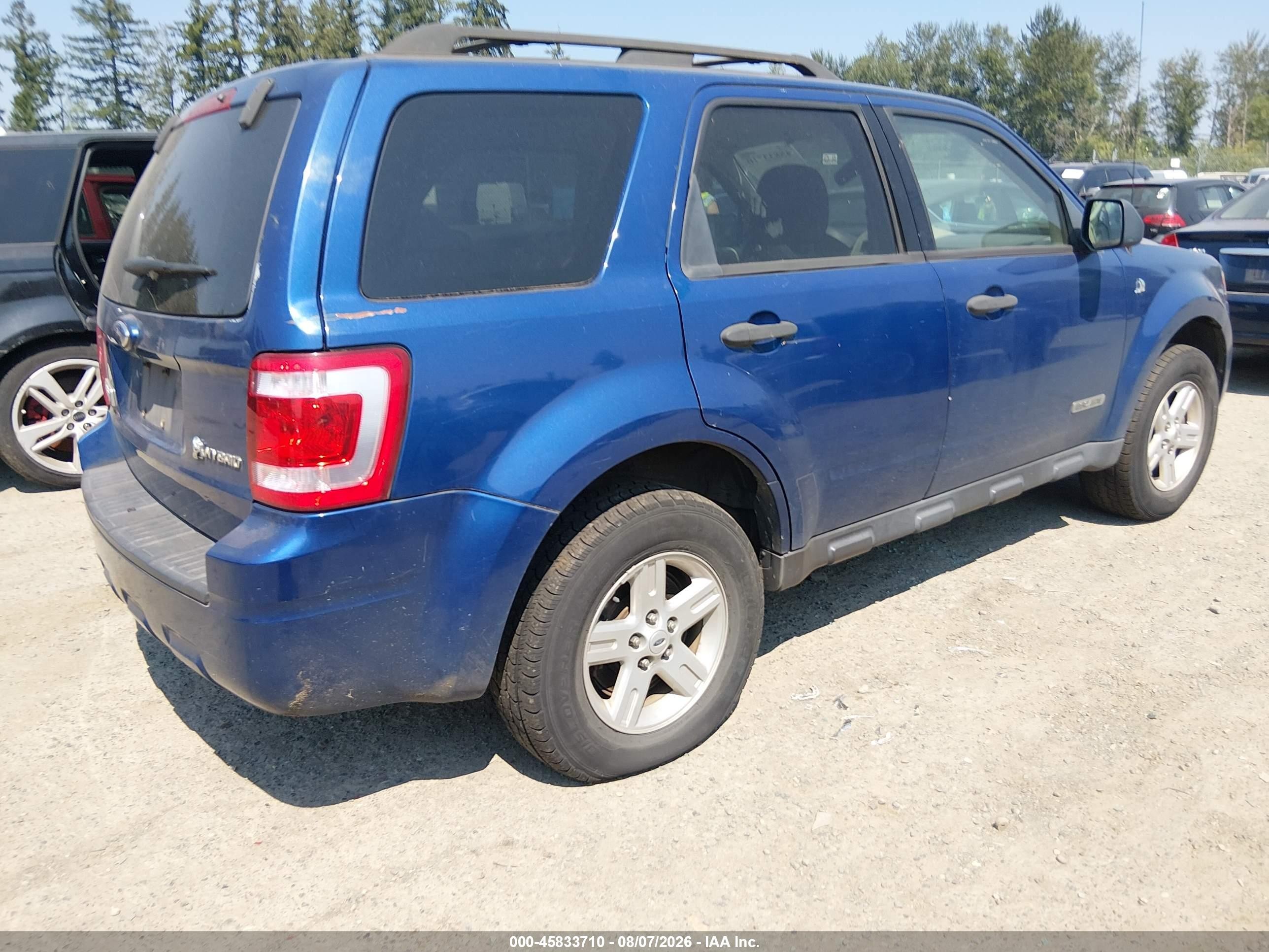 2008 Ford Escape Hybrid   Синий vin: 1FMCU59H38KC05282