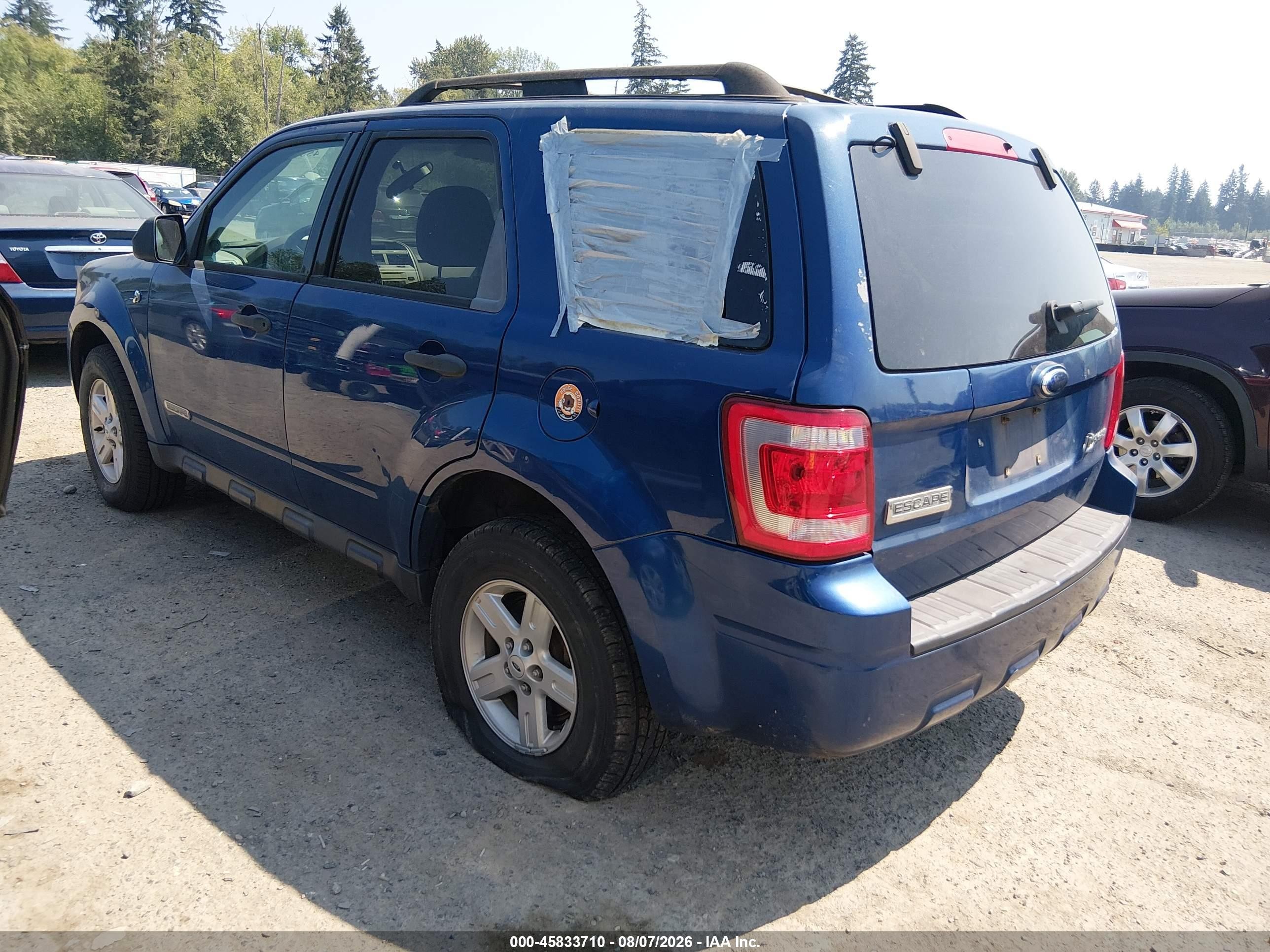 2008 Ford Escape Hybrid   Синий vin: 1FMCU59H38KC05282