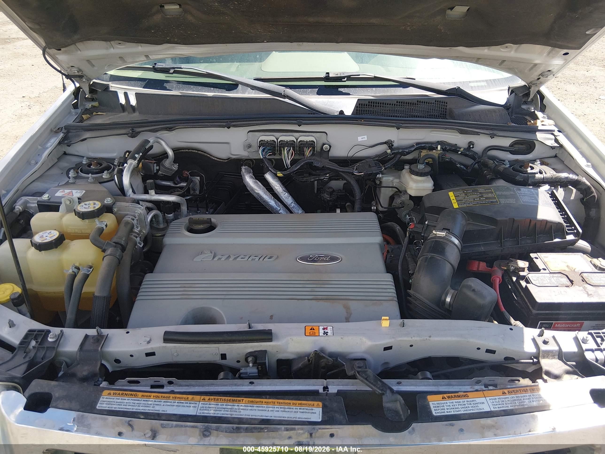 2008 Ford Escape Hybrid   Белый vin: 1FMCU59H38KC99714