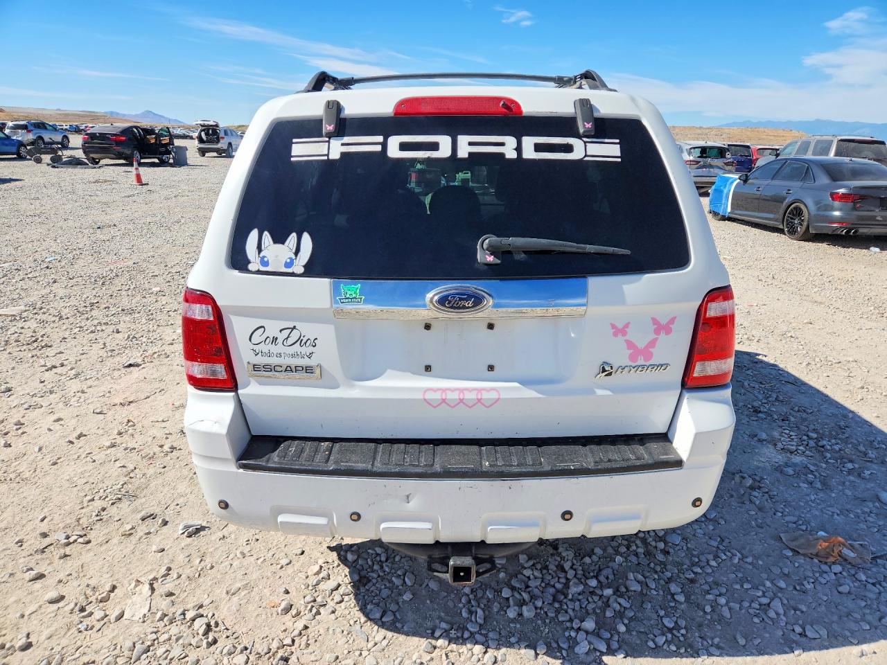 2008 Ford Escape Hev White vin: 1FMCU59H38KD83242