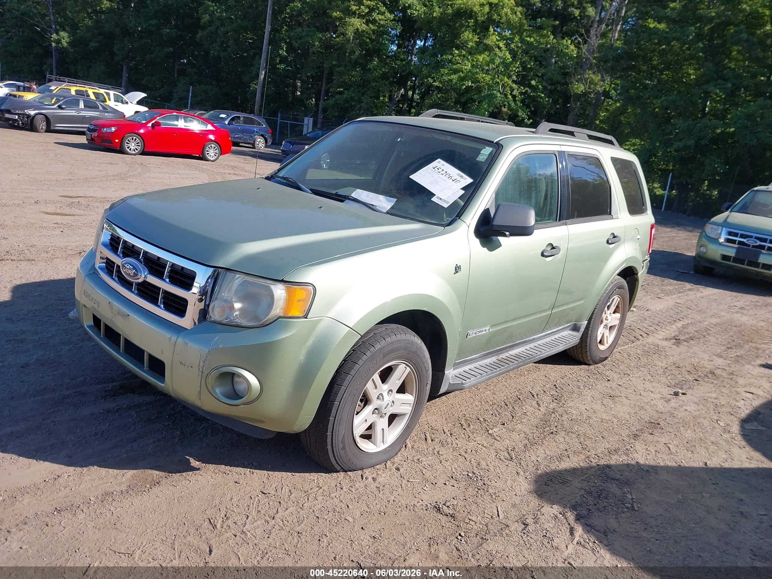 2008 Ford Escape Hybrid   Green vin: 1FMCU59H48KC22592