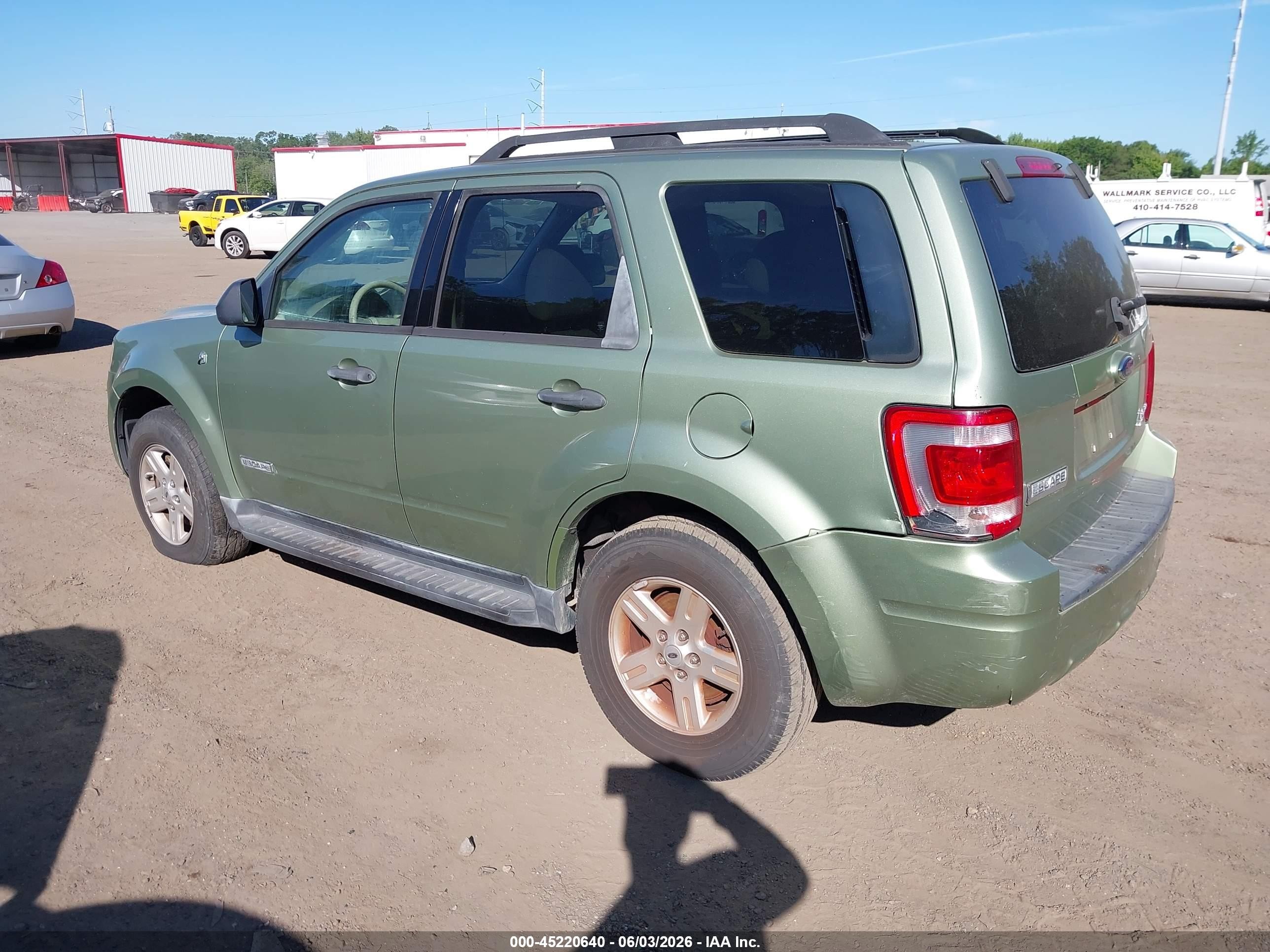 2008 Ford Escape Hybrid   Green vin: 1FMCU59H48KC22592