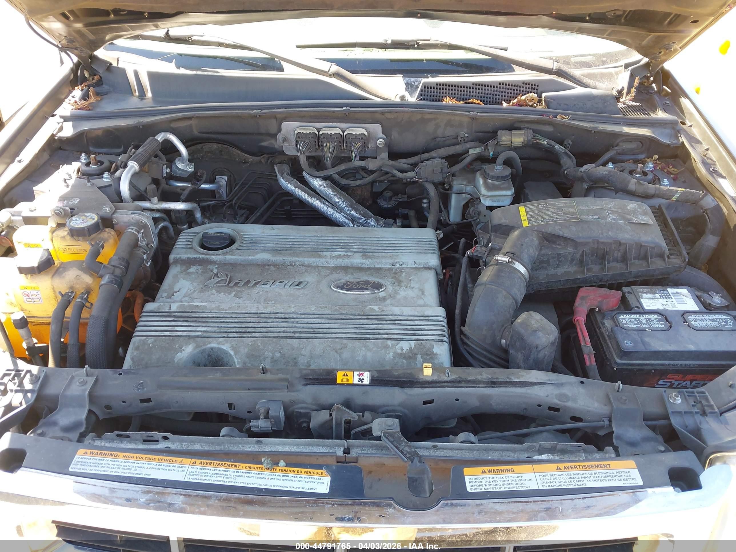 2008 Ford Escape Hybrid   Silver vin: 1FMCU59H58KA43476