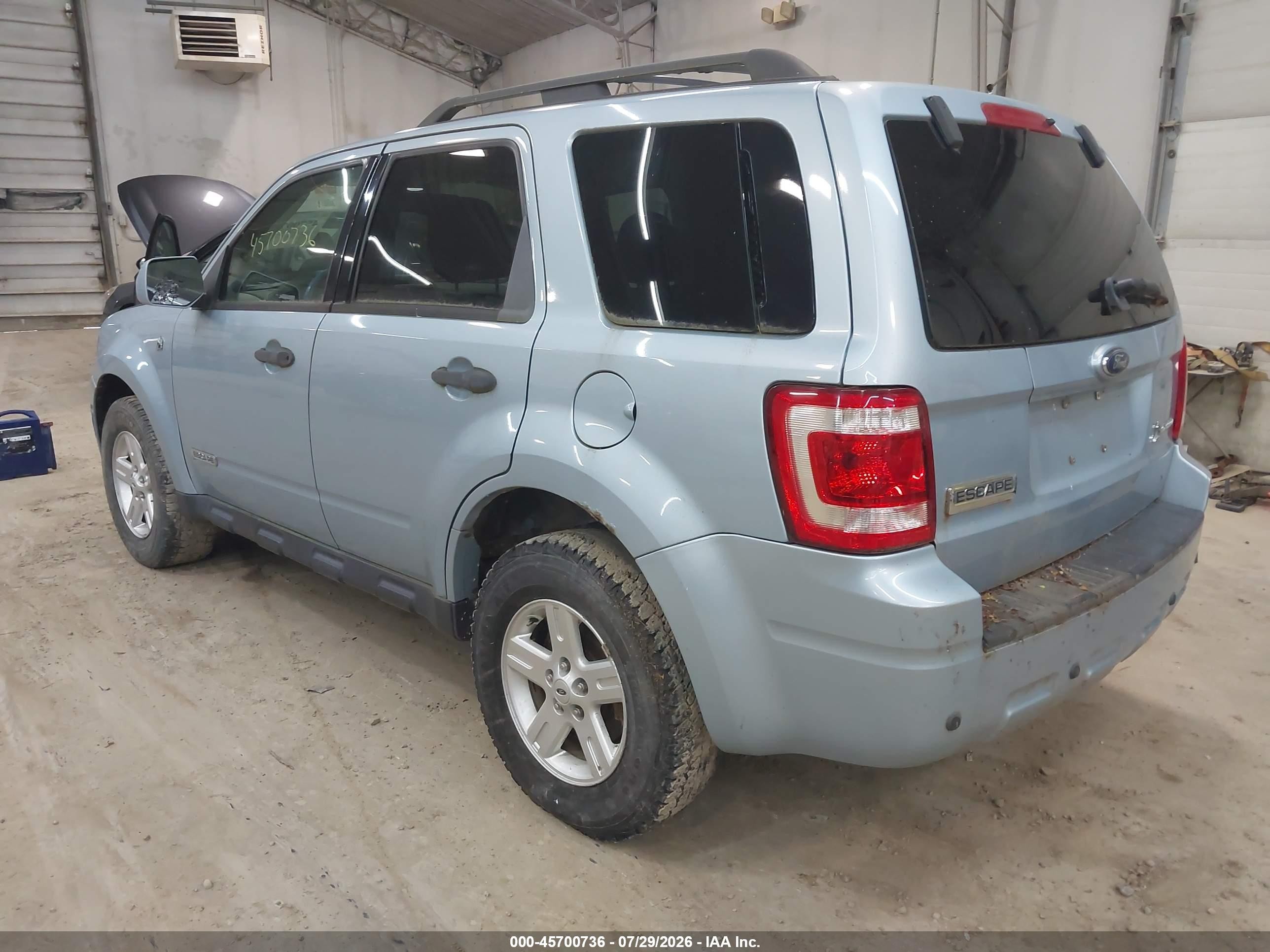 2008 Ford Escape Hybrid   Light Blue vin: 1FMCU59H58KD39355