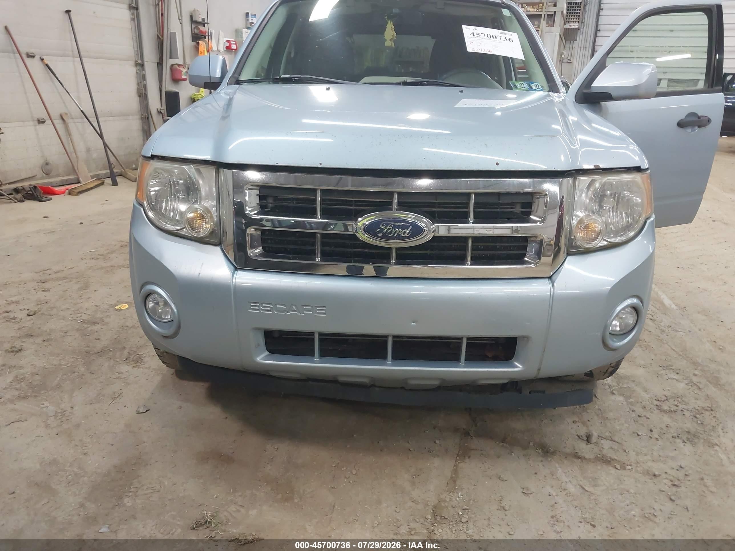 2008 Ford Escape Hybrid   Light Blue vin: 1FMCU59H58KD39355