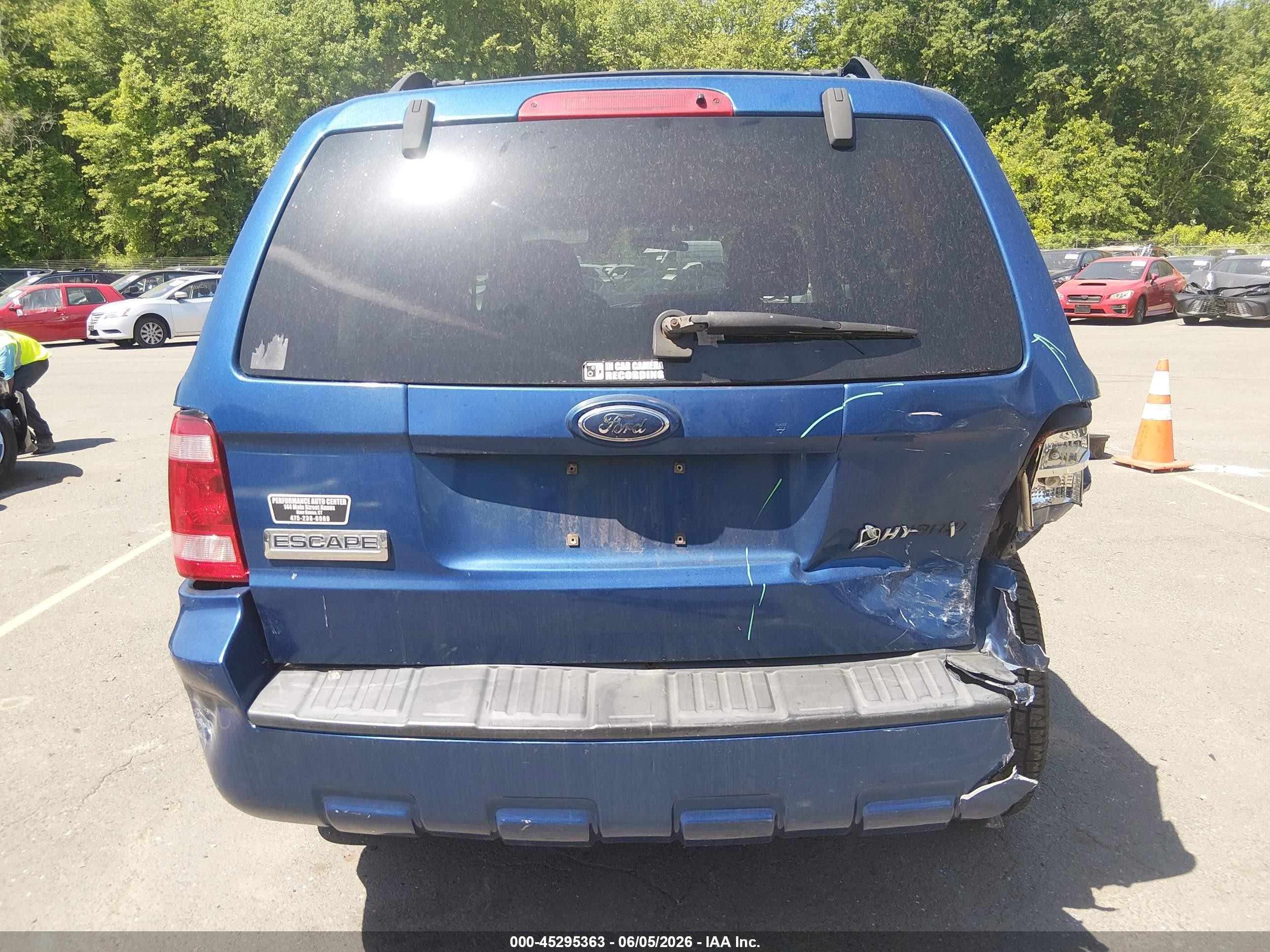 2008 Ford Escape Hybrid   Blue vin: 1FMCU59H58KE61519
