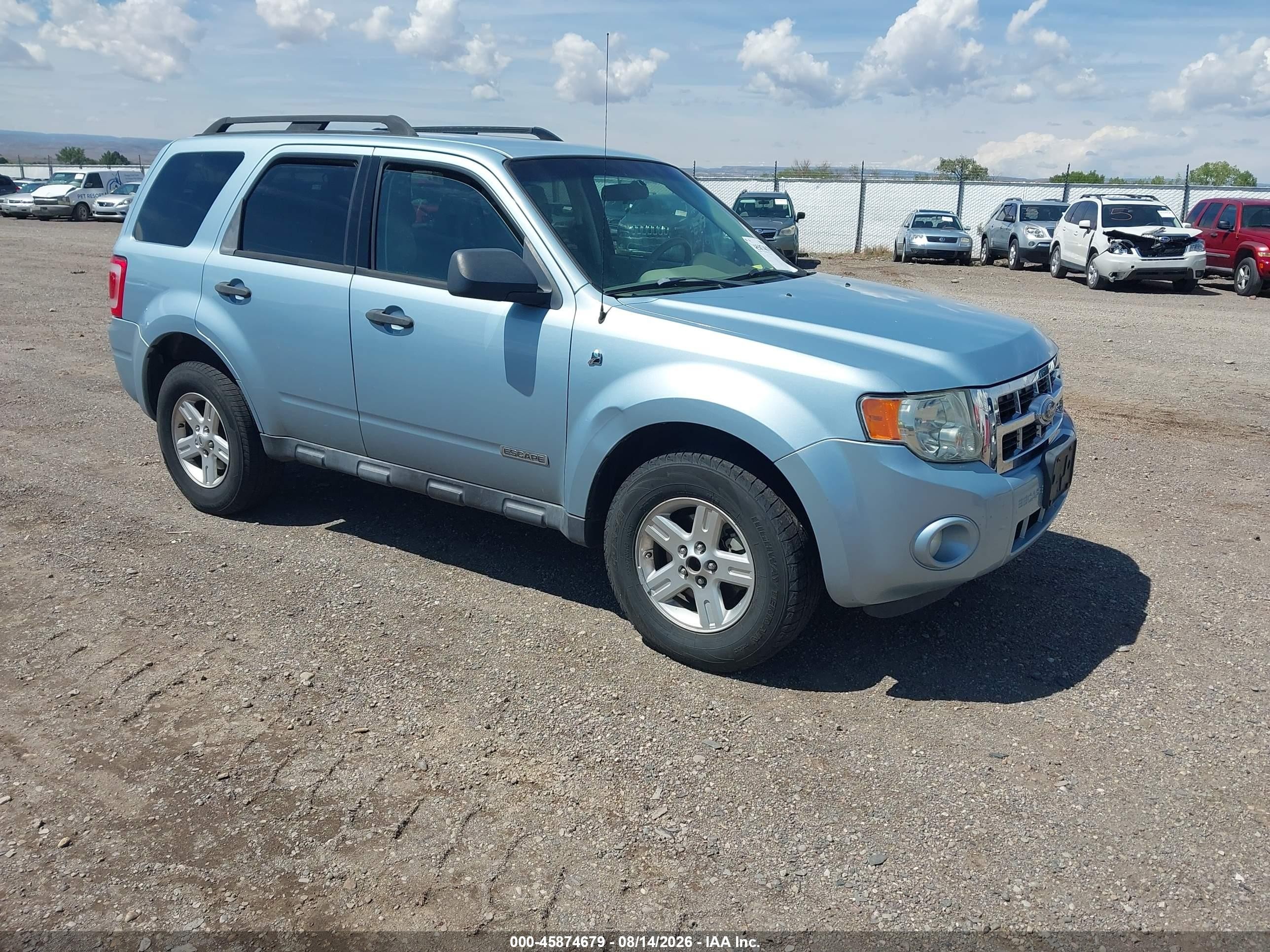 2008 Ford Escape Hybrid   Синий vin: 1FMCU59H68KD39252