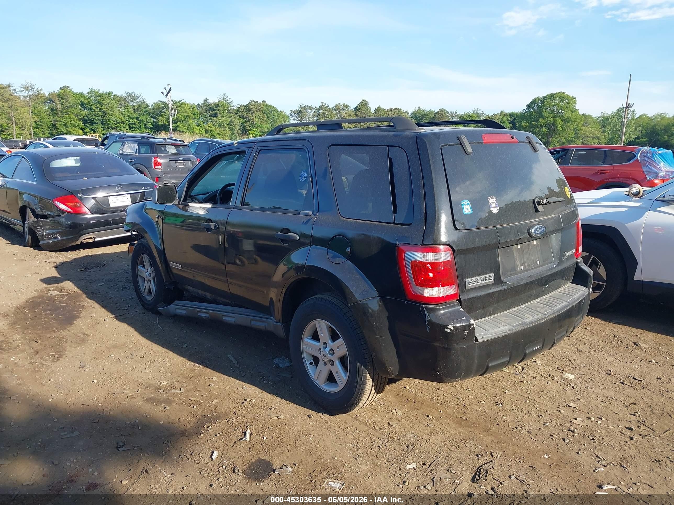 2008 Ford Escape Hev Black vin: 1FMCU59H78KD64273