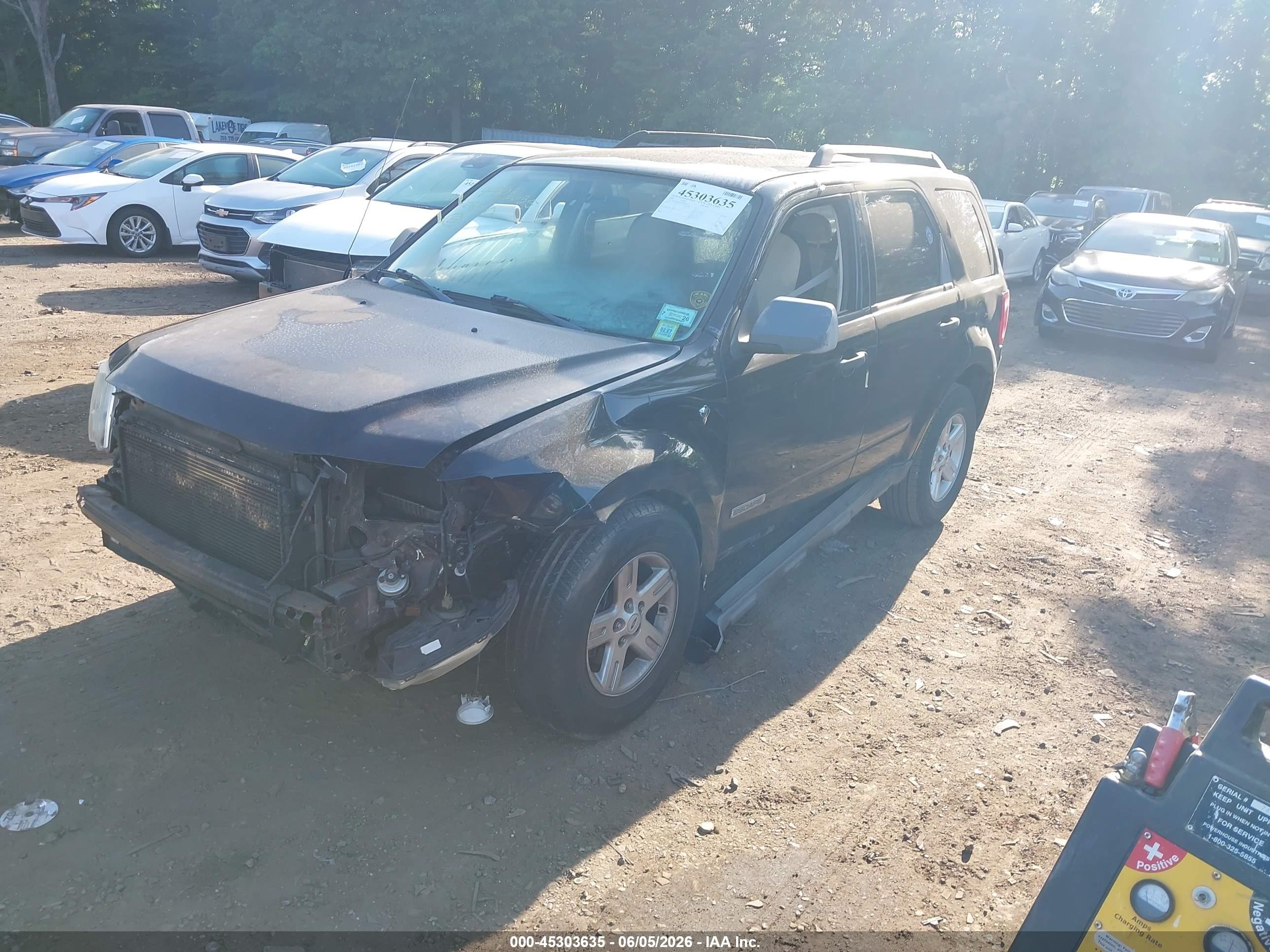 2008 Ford Escape Hev Black vin: 1FMCU59H78KD64273