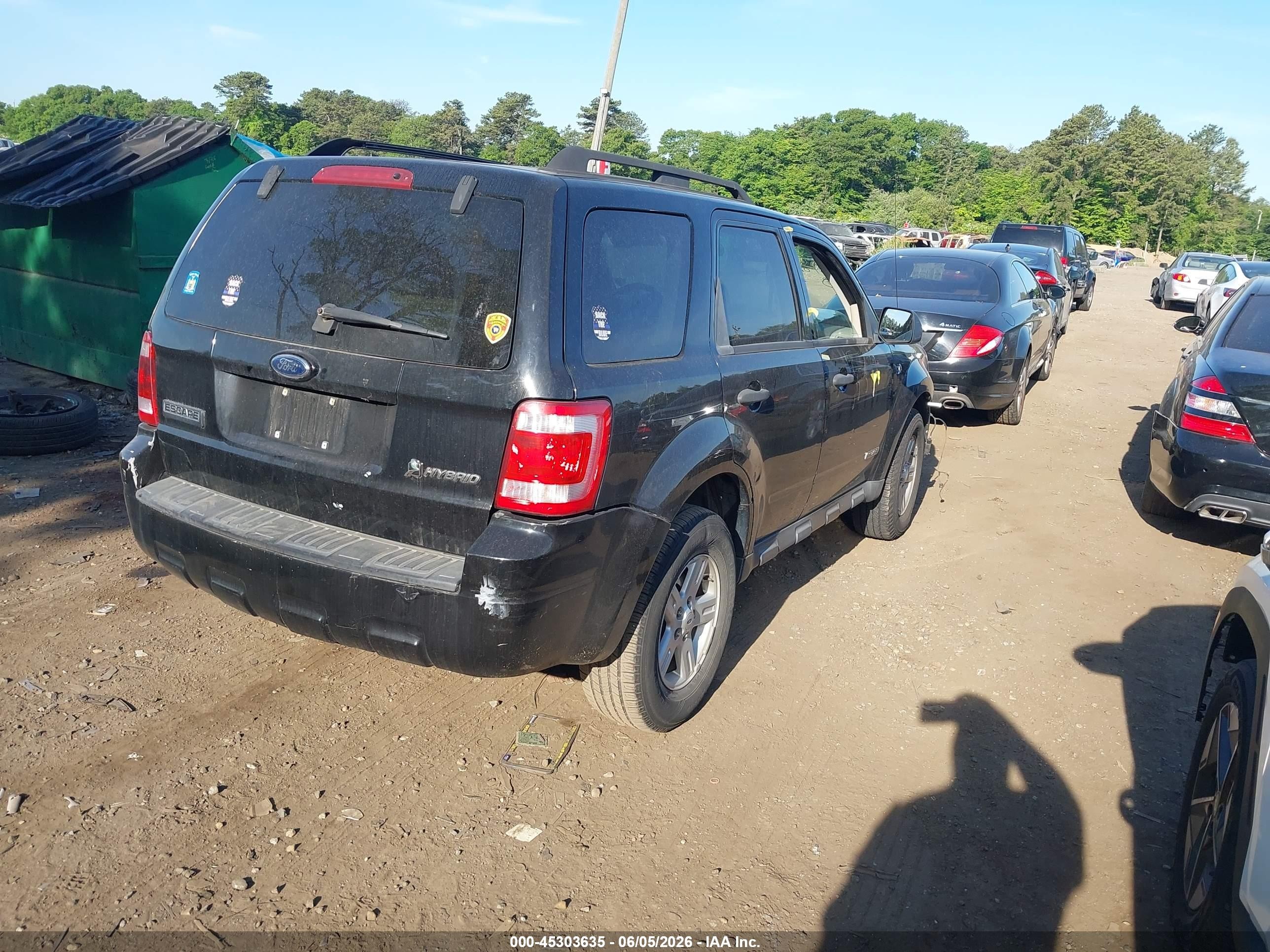 2008 Ford Escape Hev Black vin: 1FMCU59H78KD64273