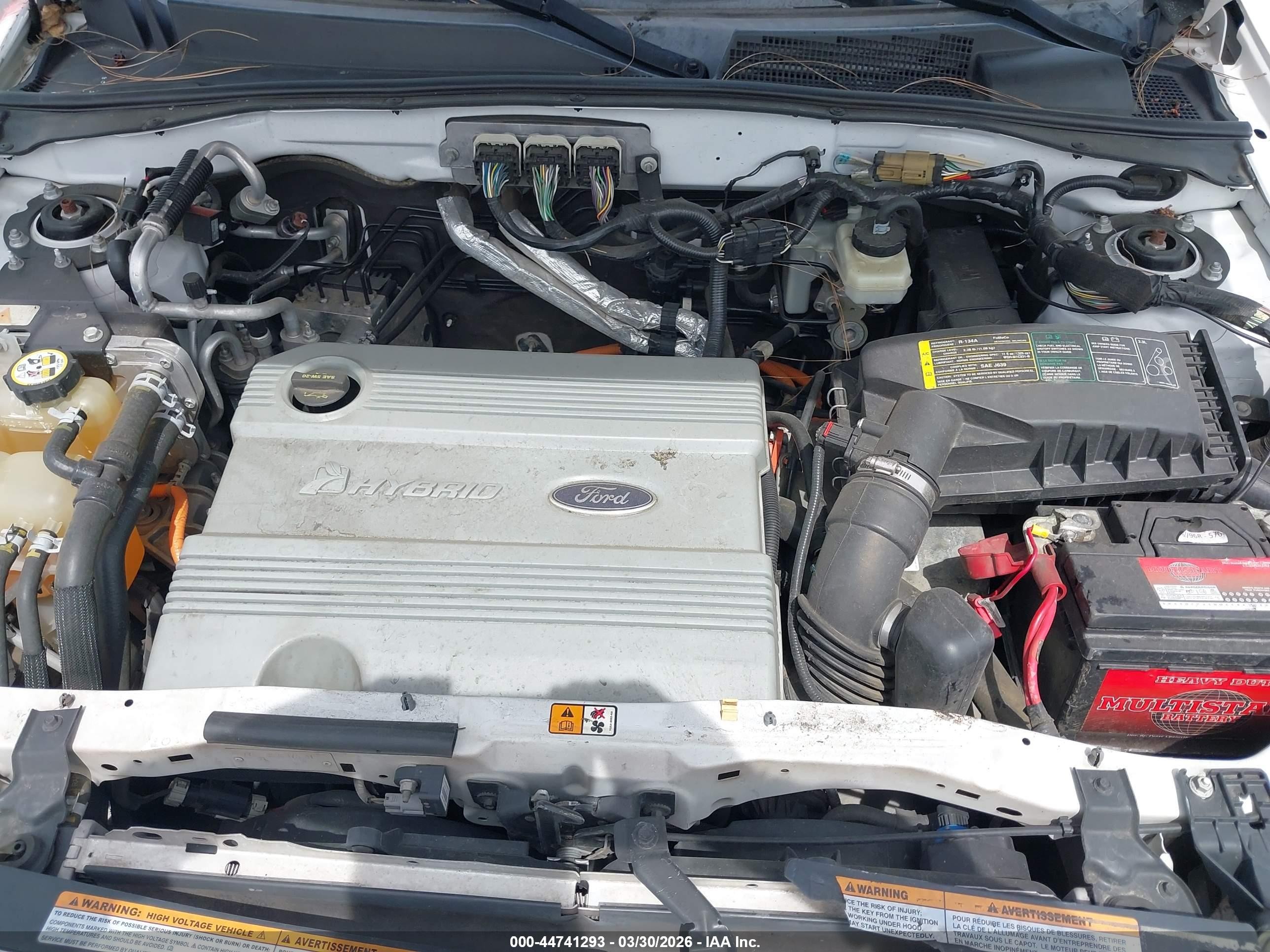 2008 Ford Escape Hybrid   White vin: 1FMCU59H88KA42628