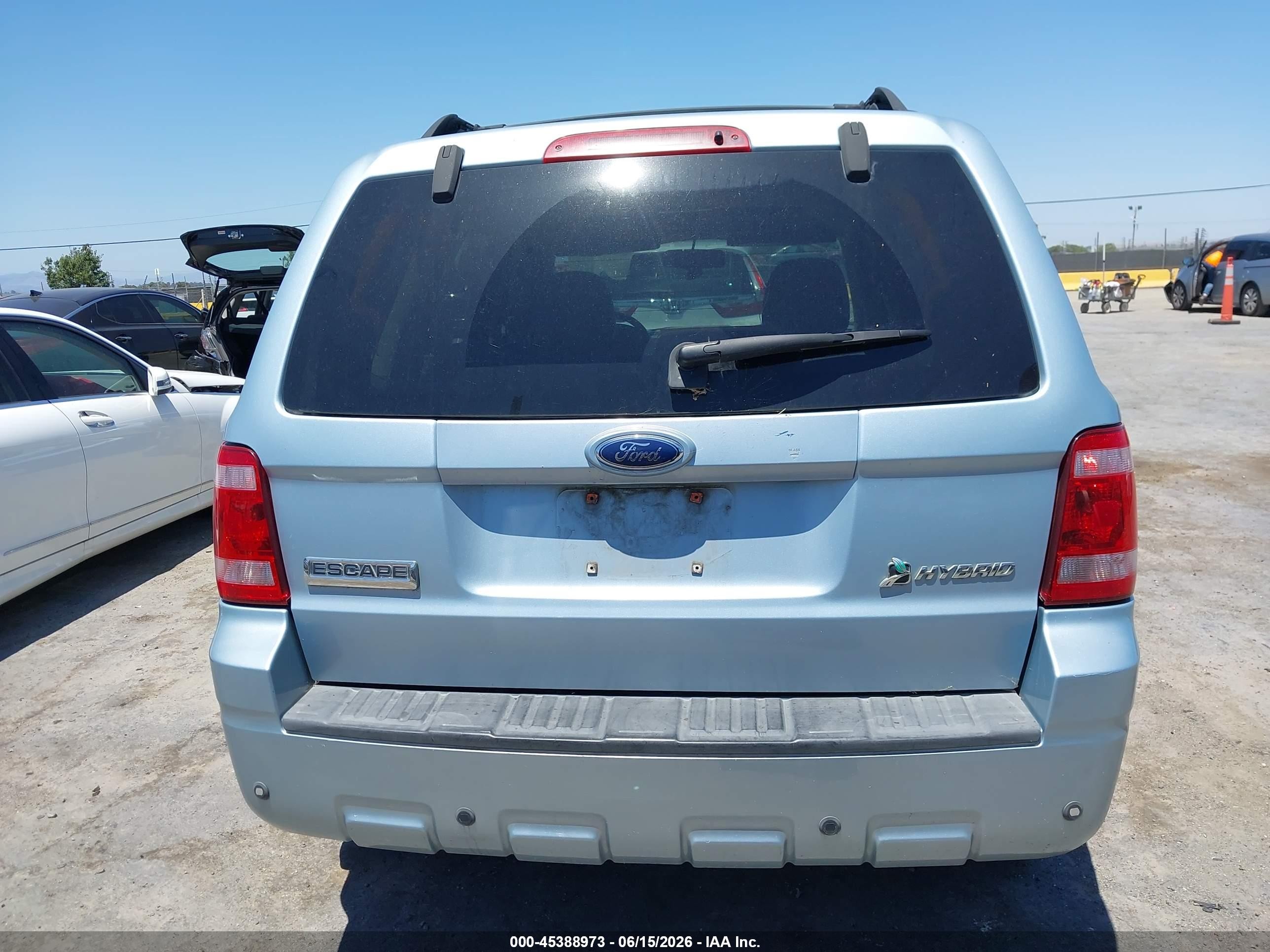 2008 Ford Escape Hybrid   Light Blue vin: 1FMCU59H88KB45354