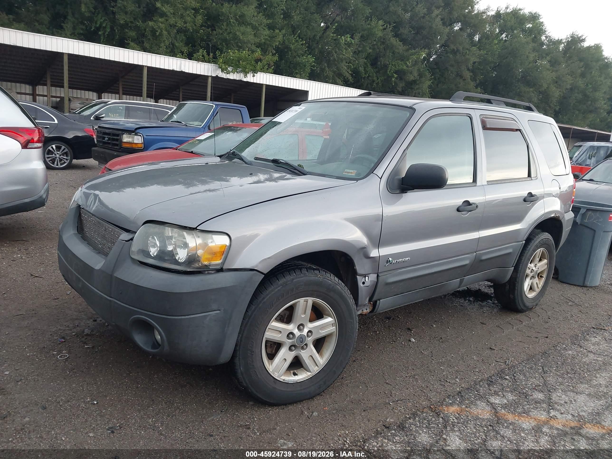 2007 Ford Escape Hybrid   Gray vin: 1FMCU59H97KC07018