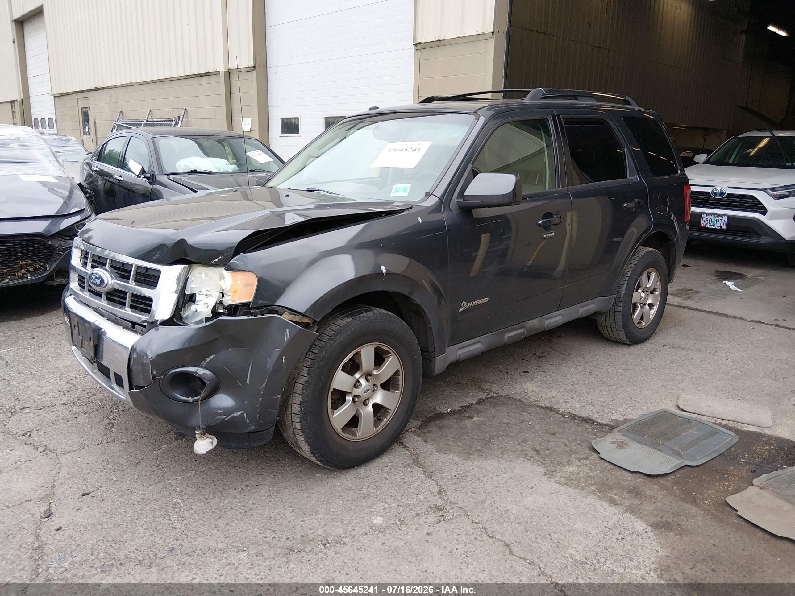 2010 Ford Escape Hybrid Limited Серый vin: 1FMCU5K30AKB79681