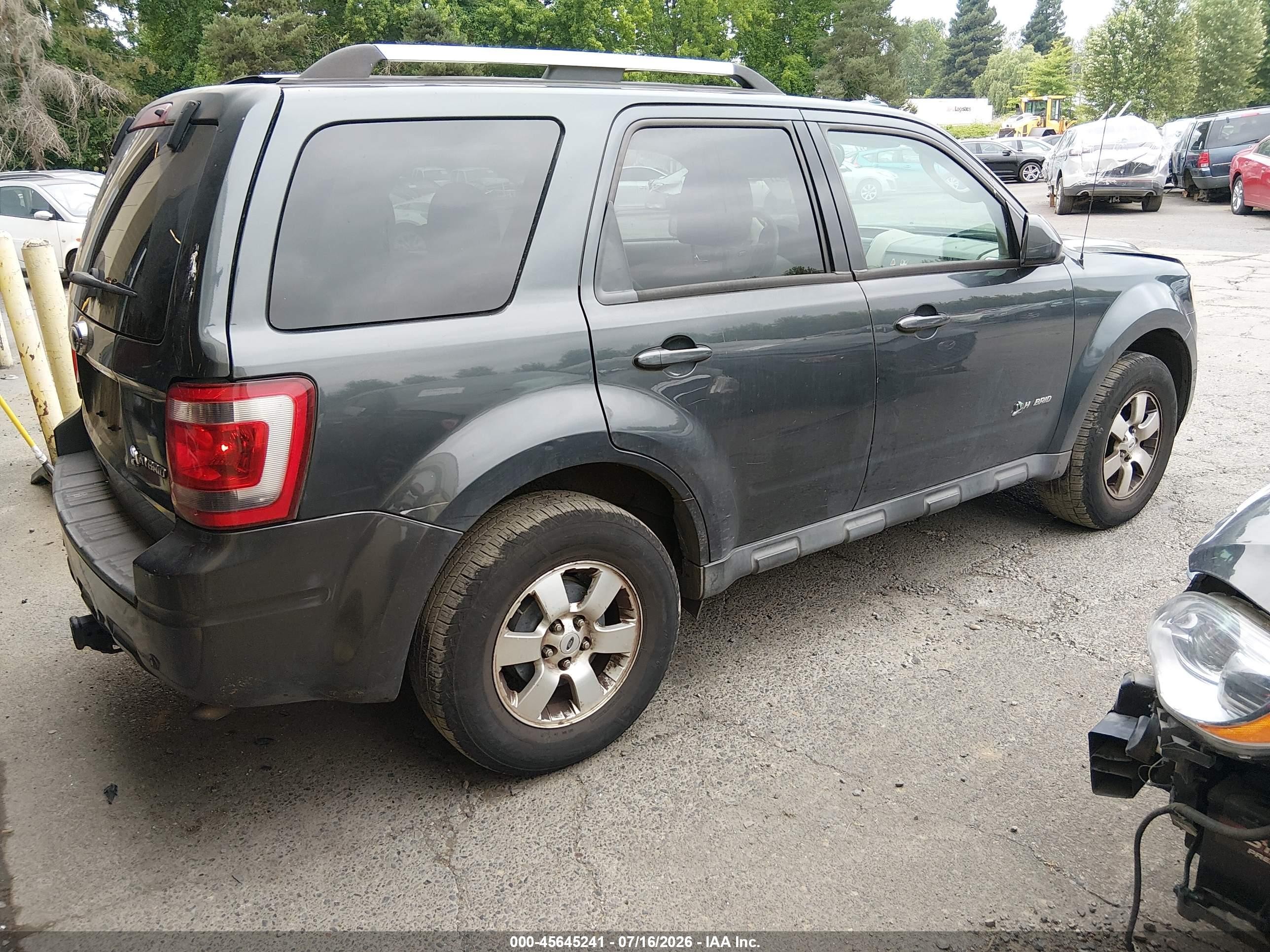 2010 Ford Escape Hybrid Limited Серый vin: 1FMCU5K30AKB79681