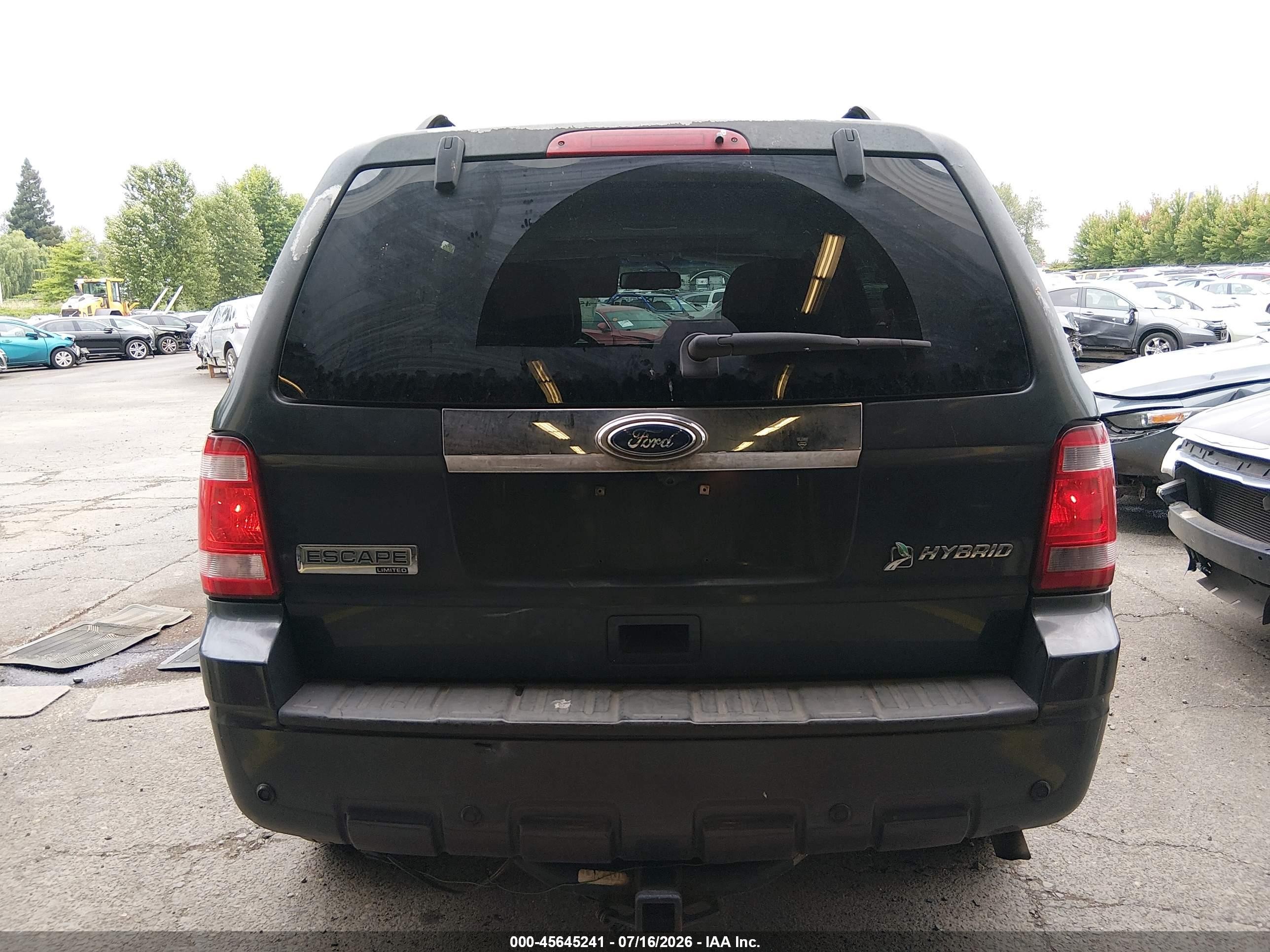 2010 Ford Escape Hybrid Limited Серый vin: 1FMCU5K30AKB79681