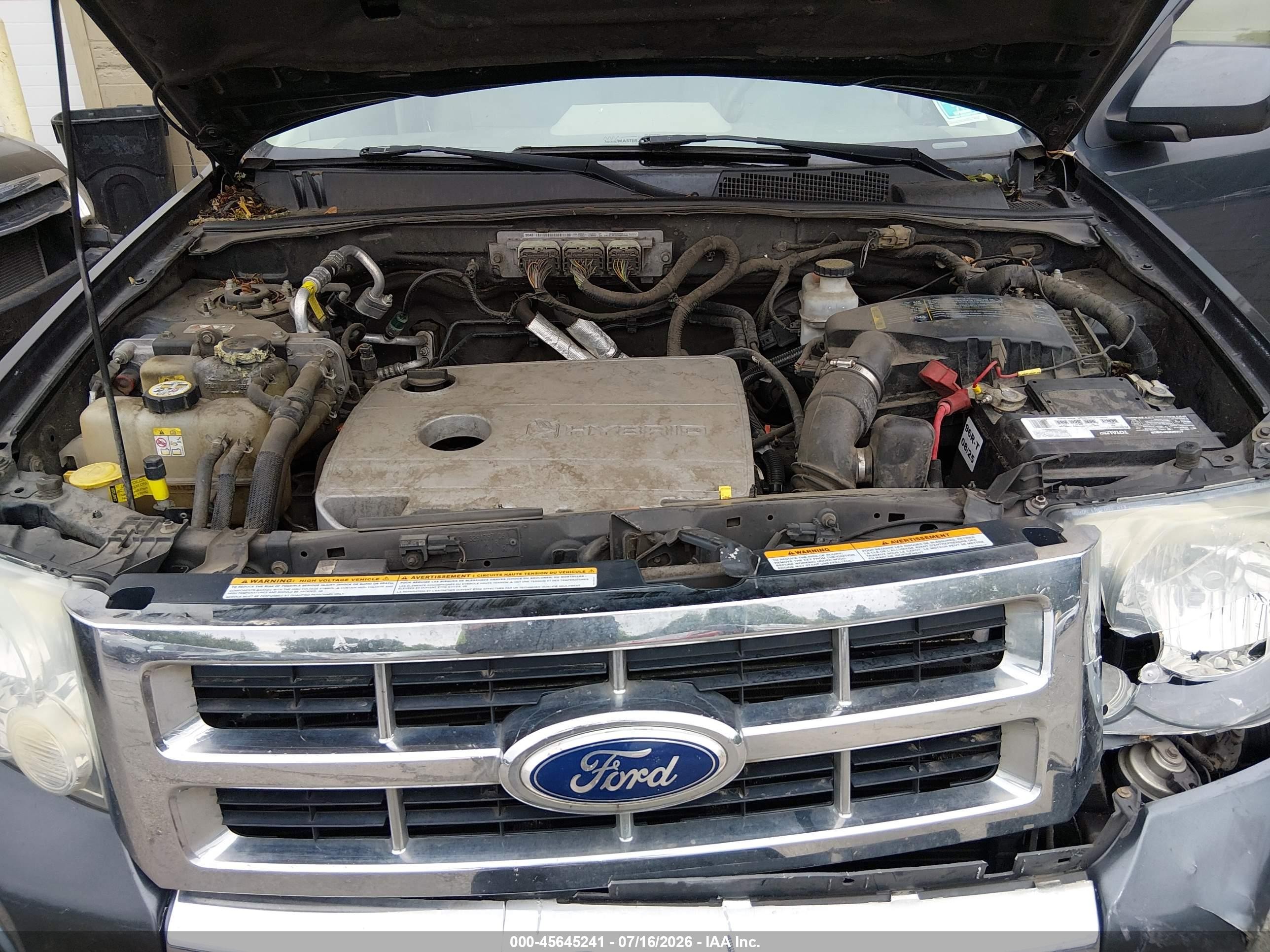 2010 Ford Escape Hybrid Limited Серый vin: 1FMCU5K30AKB79681
