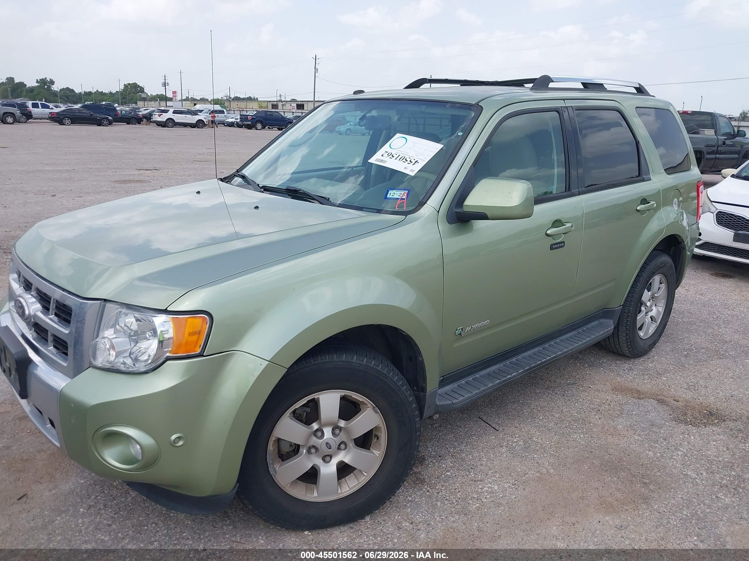 2010 Ford Escape Hybrid Limited Green vin: 1FMCU5K30AKB93001