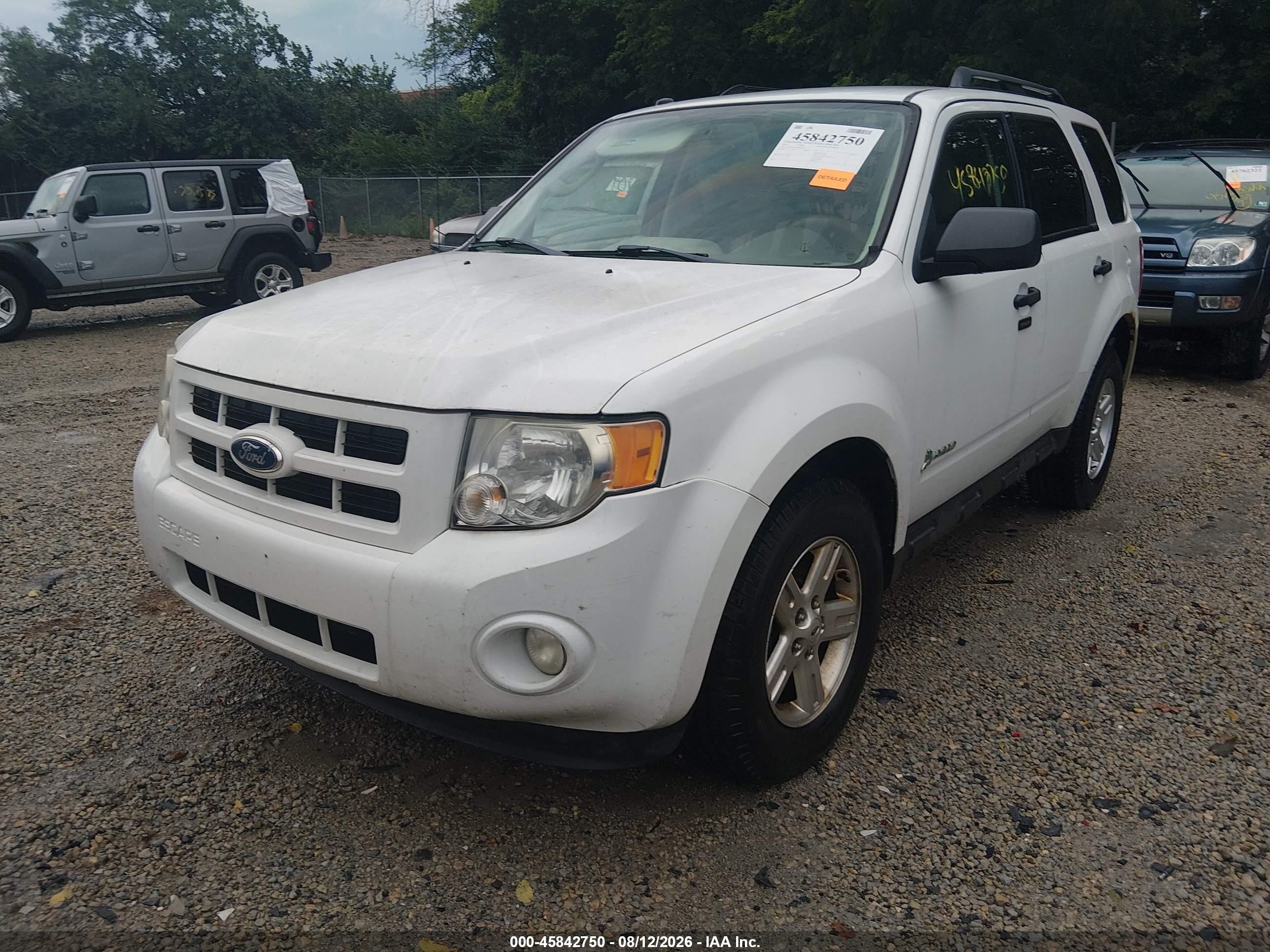 2011 Ford Escape Hybrid   Белый vin: 1FMCU5K31BKB92926