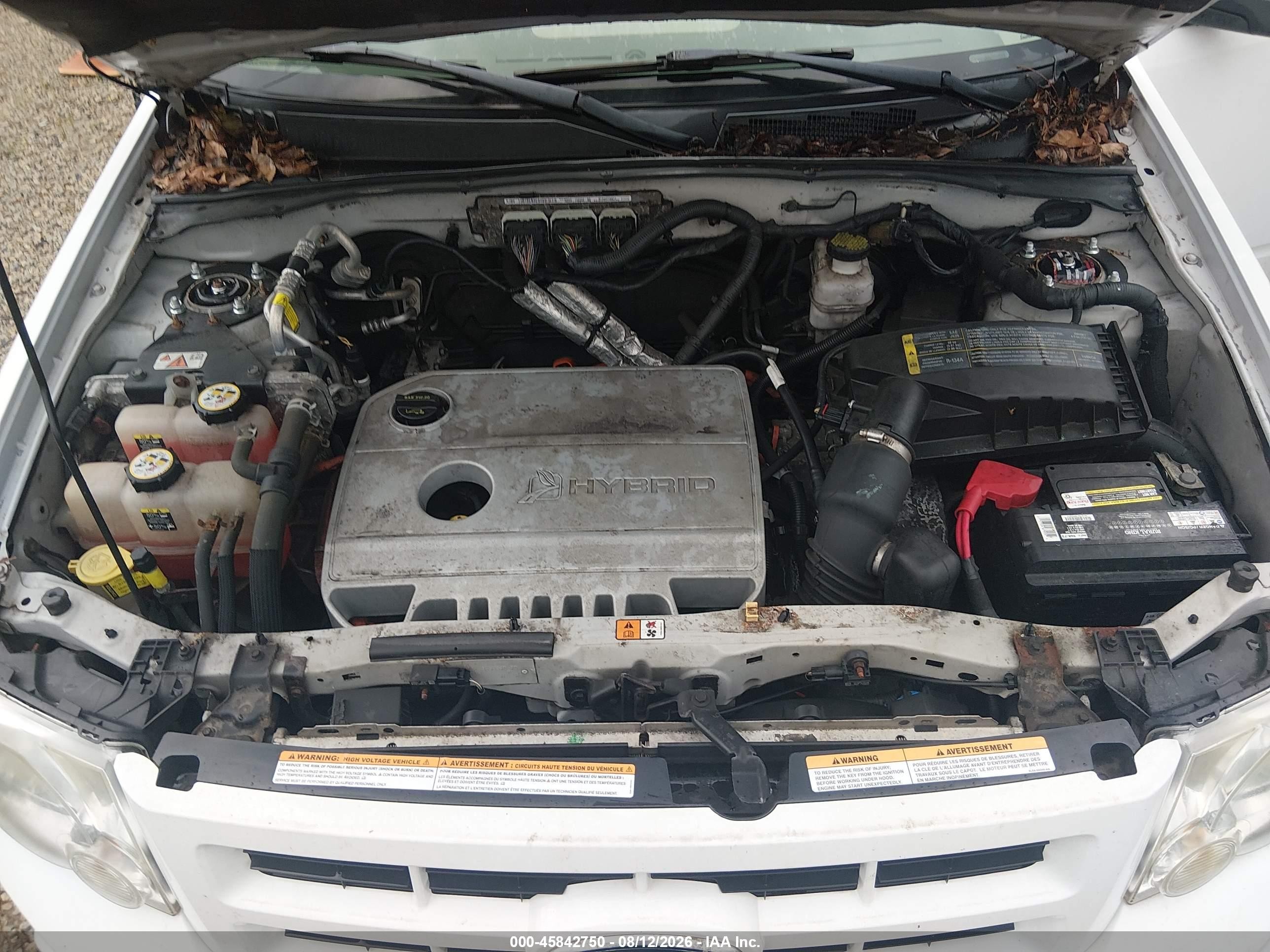 2011 Ford Escape Hybrid   Белый vin: 1FMCU5K31BKB92926